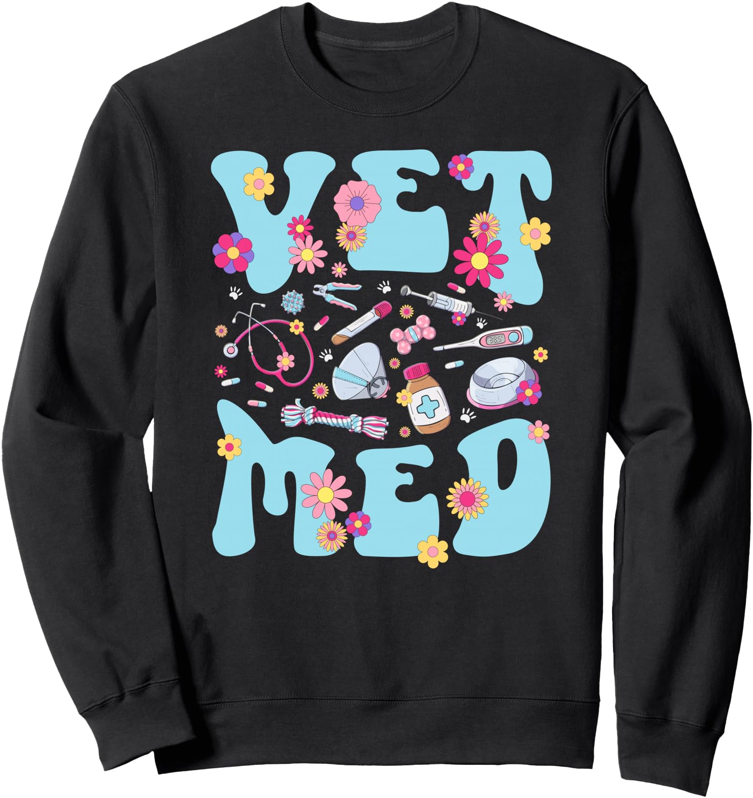 Vet Med Groovy Veterinary Medicine Veterinarian Sweatshirt