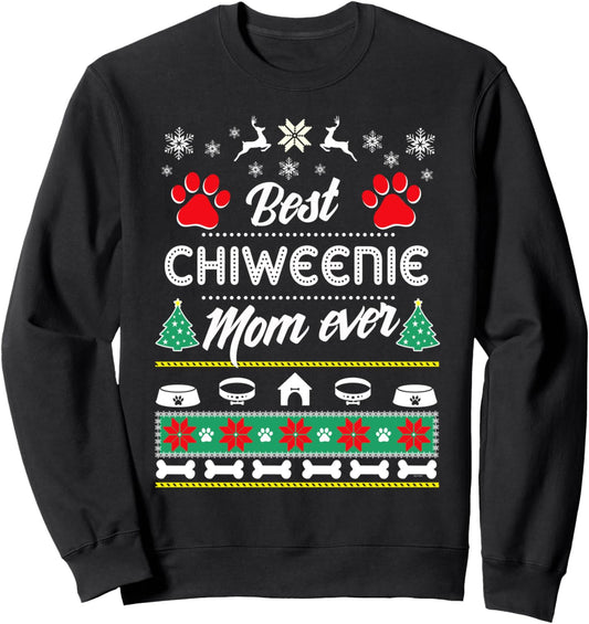 Chiweenie Mom lovers gift ugly Christmas sweatshirt Sweatshirt