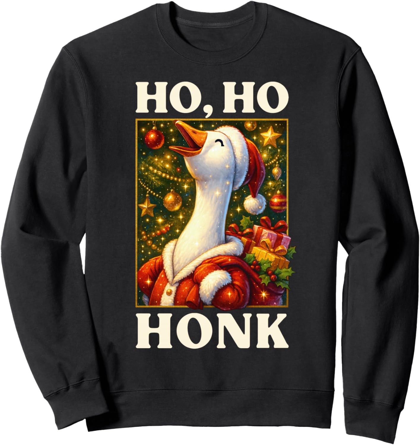 Funny Goose Ho Ho Honk Christmas Outfit for Men Women Kids Sweatshirt