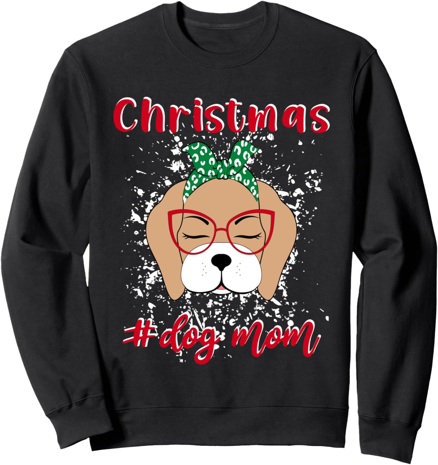 Christmas Funny Cute Vintage Dog Mom for Dog Lovers Sweatshirt