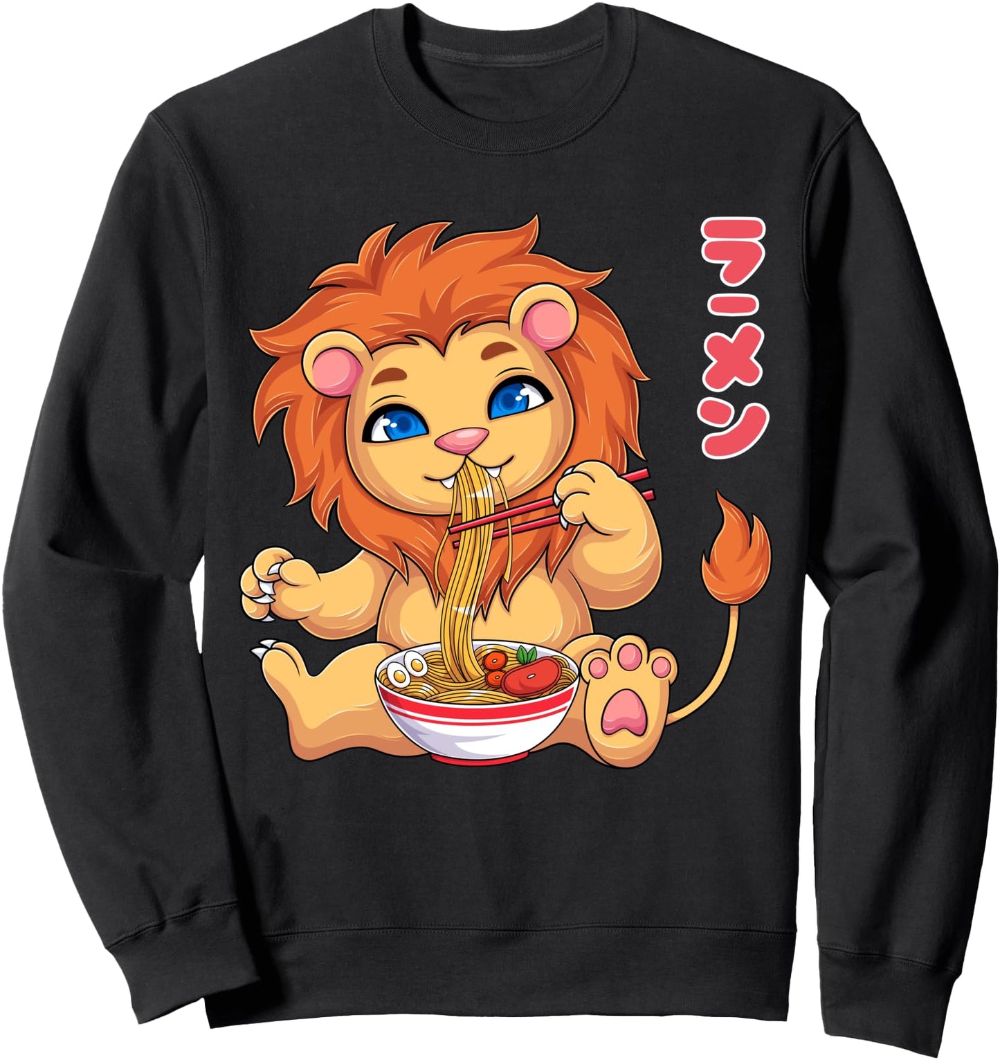 Kawaii Lion Ramen Noodles Japanese Anime Noodle Soup Sweatshirt