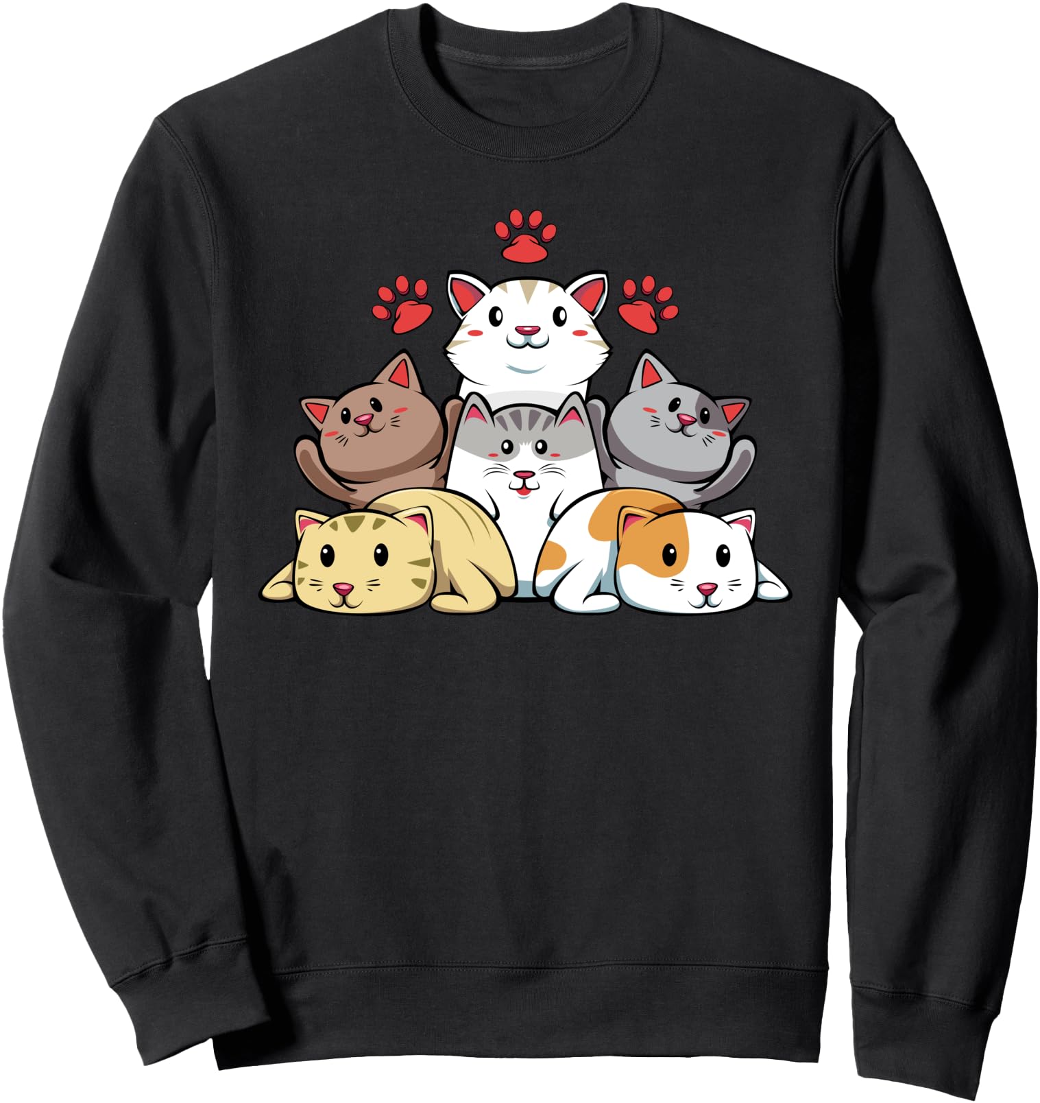 Kawaii Cats Pets Kittens Japanese Animal Kawaii Art Anime Sweatshirt