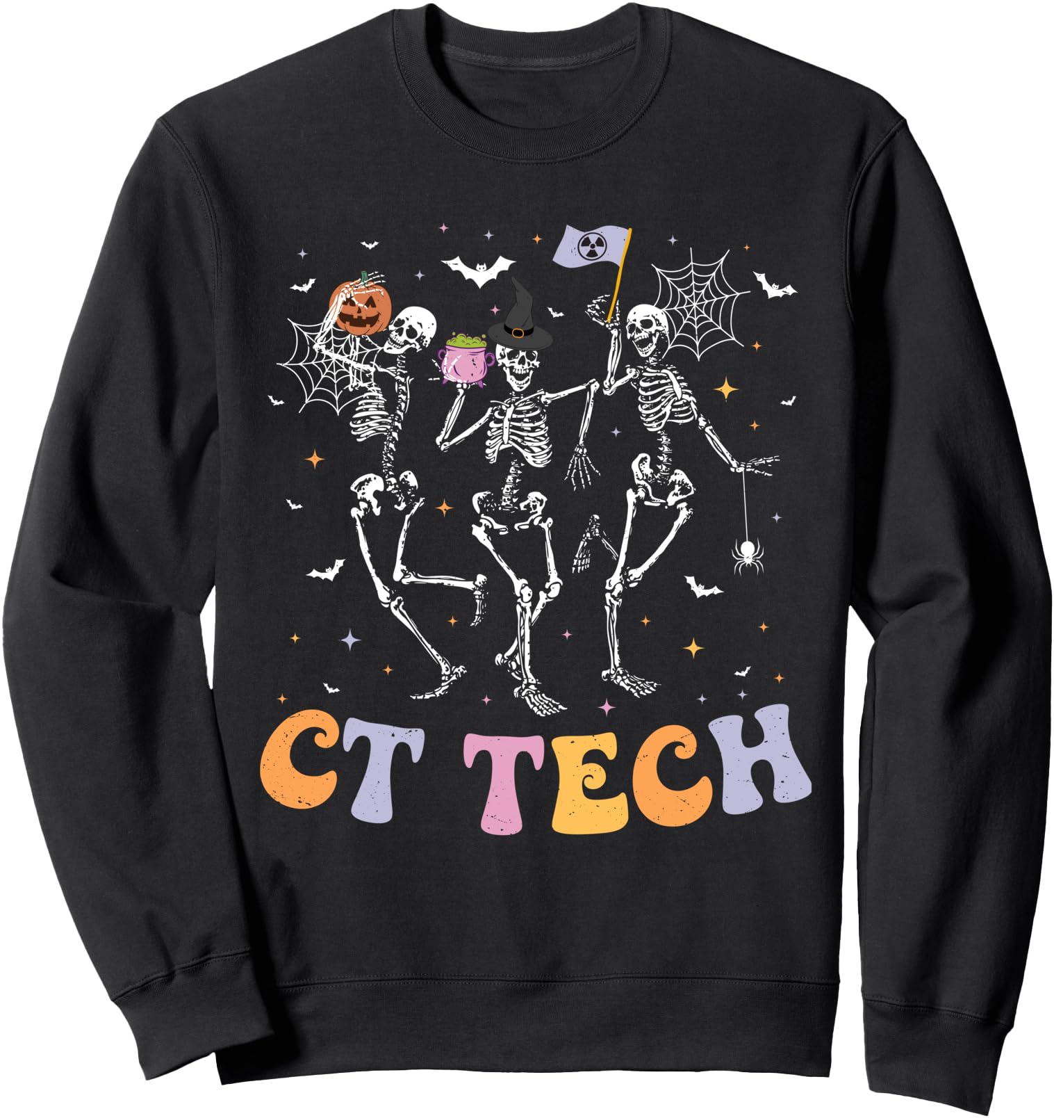 Skeleton CT Tech Computed Tomography Technologist Halloween Sweatshirt