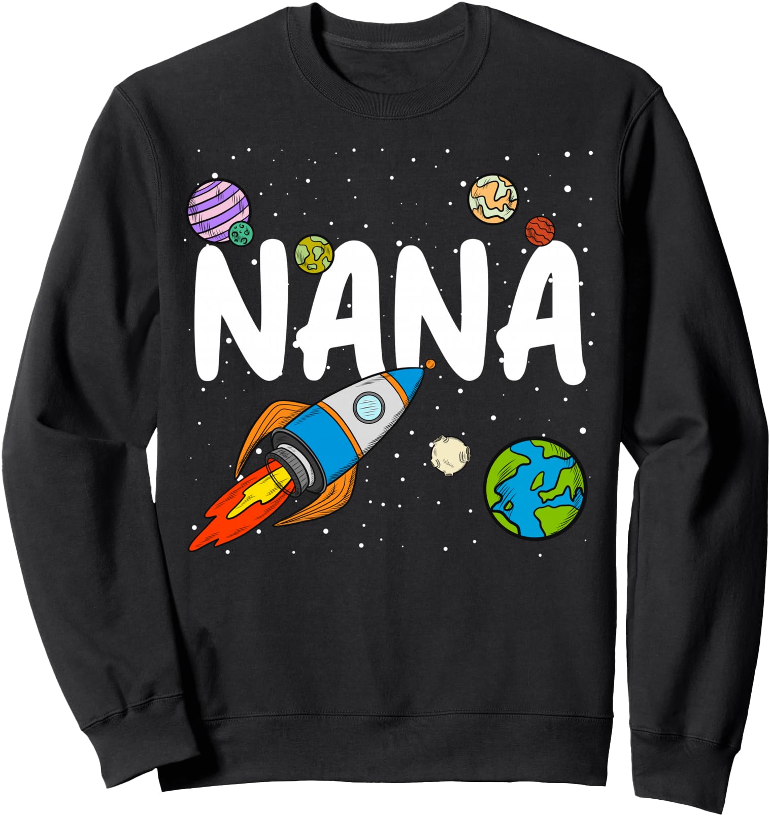 Nana of the Birthday Boy Rocket Space Outfit Sweatshirt