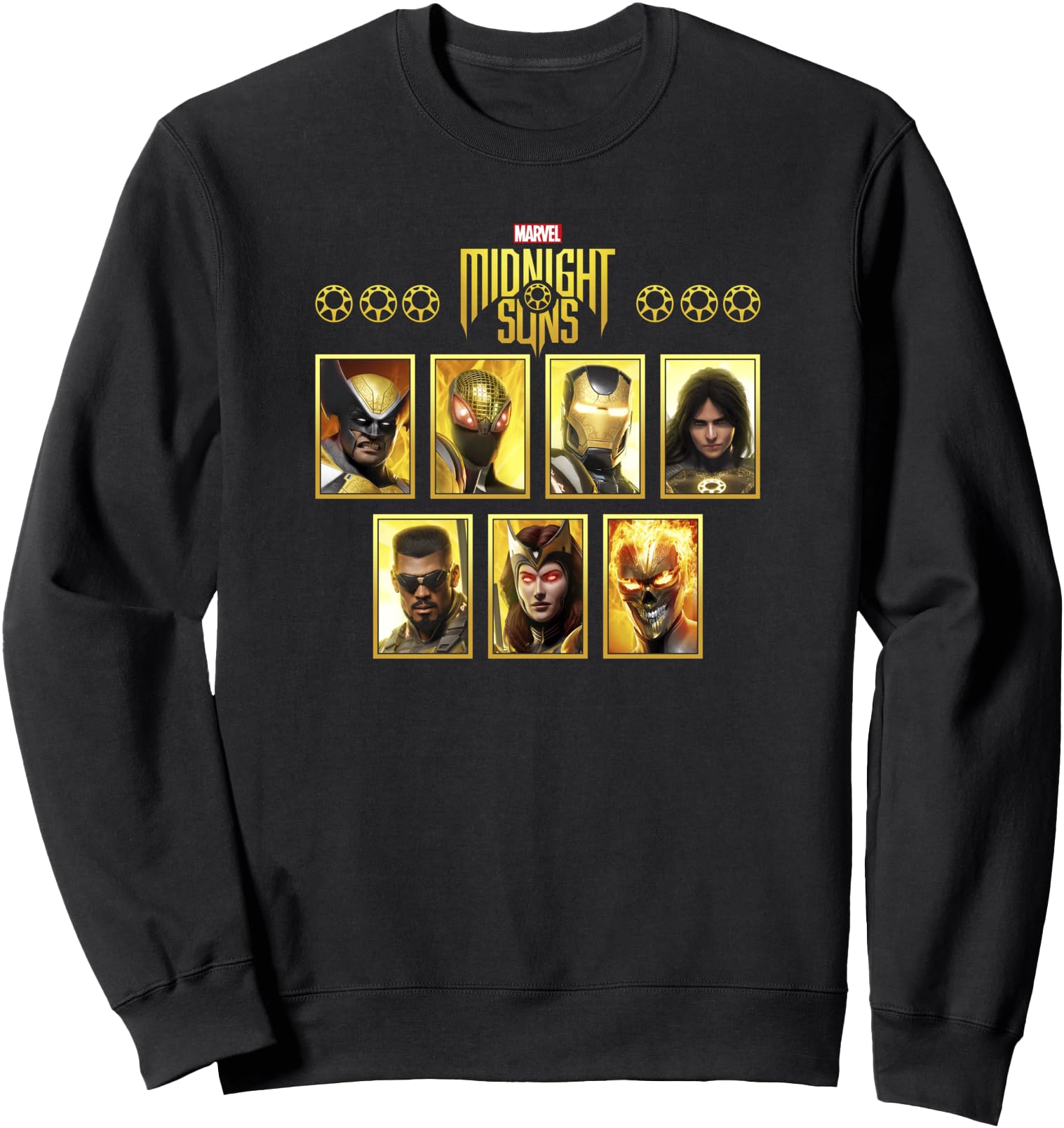 Marvel Midnight Suns Group Shot Hero Character Panels Sweatshirt