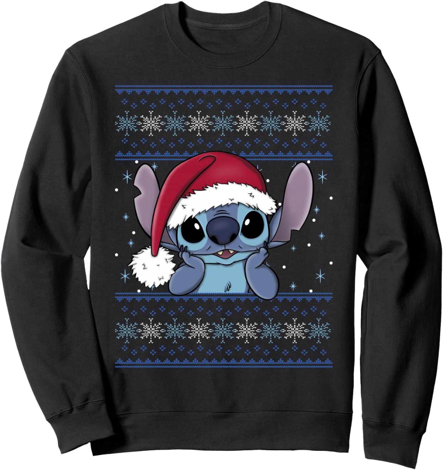 Disney Lilo & Stitch Christmas Stitch Ugly Sweater Style Sweatshirt