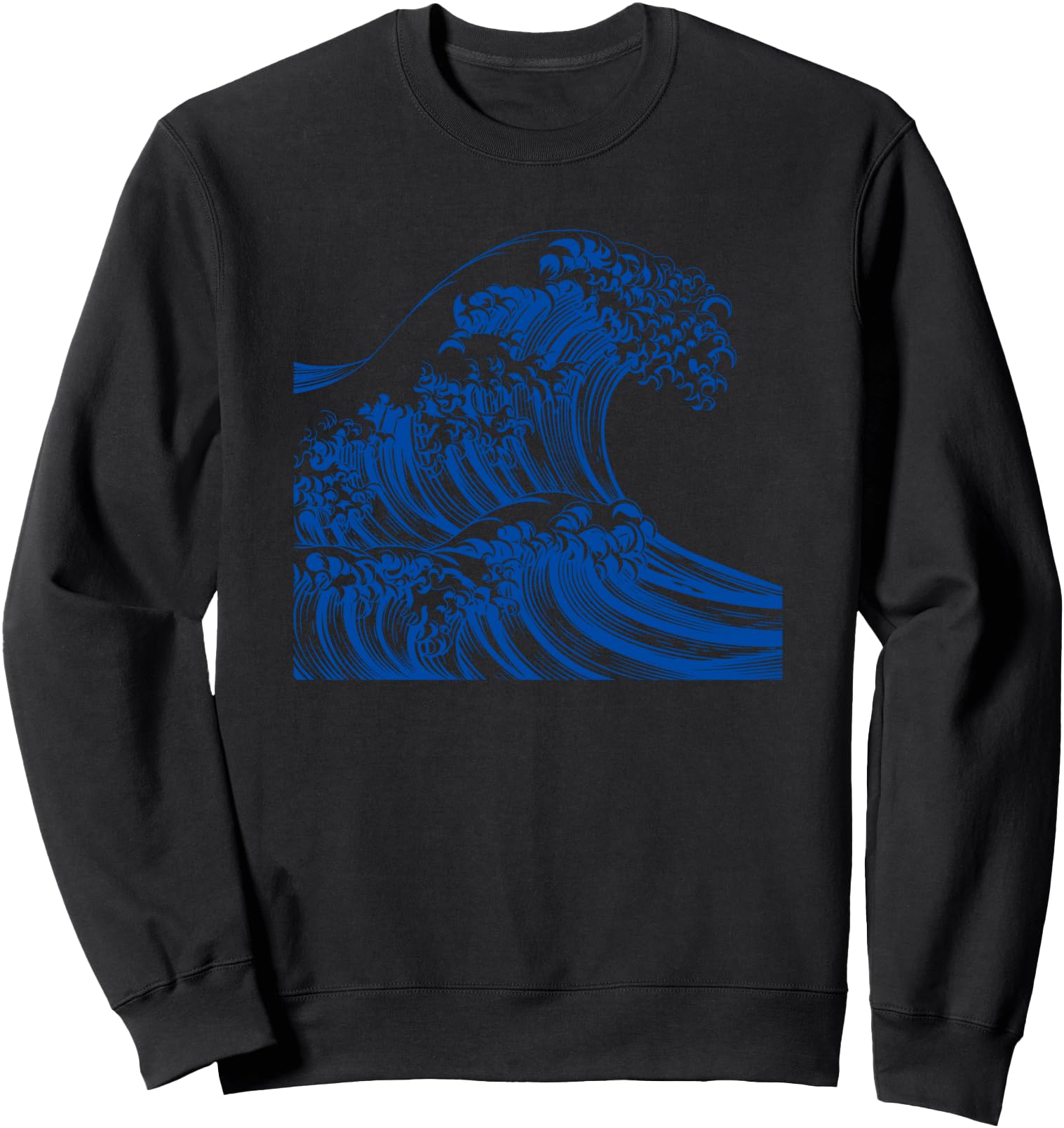 The Great Wave off Kanagawa (Blue)- Japanese Art Sweatshirt