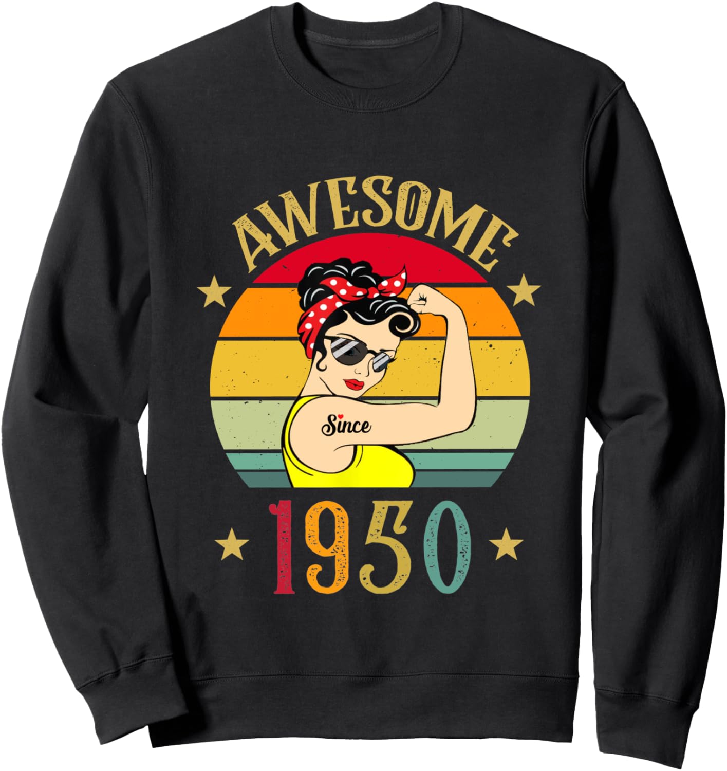 Vintage 1950 Birthday Women 74 Years Old Funny Vintage 1950 Sweatshirt