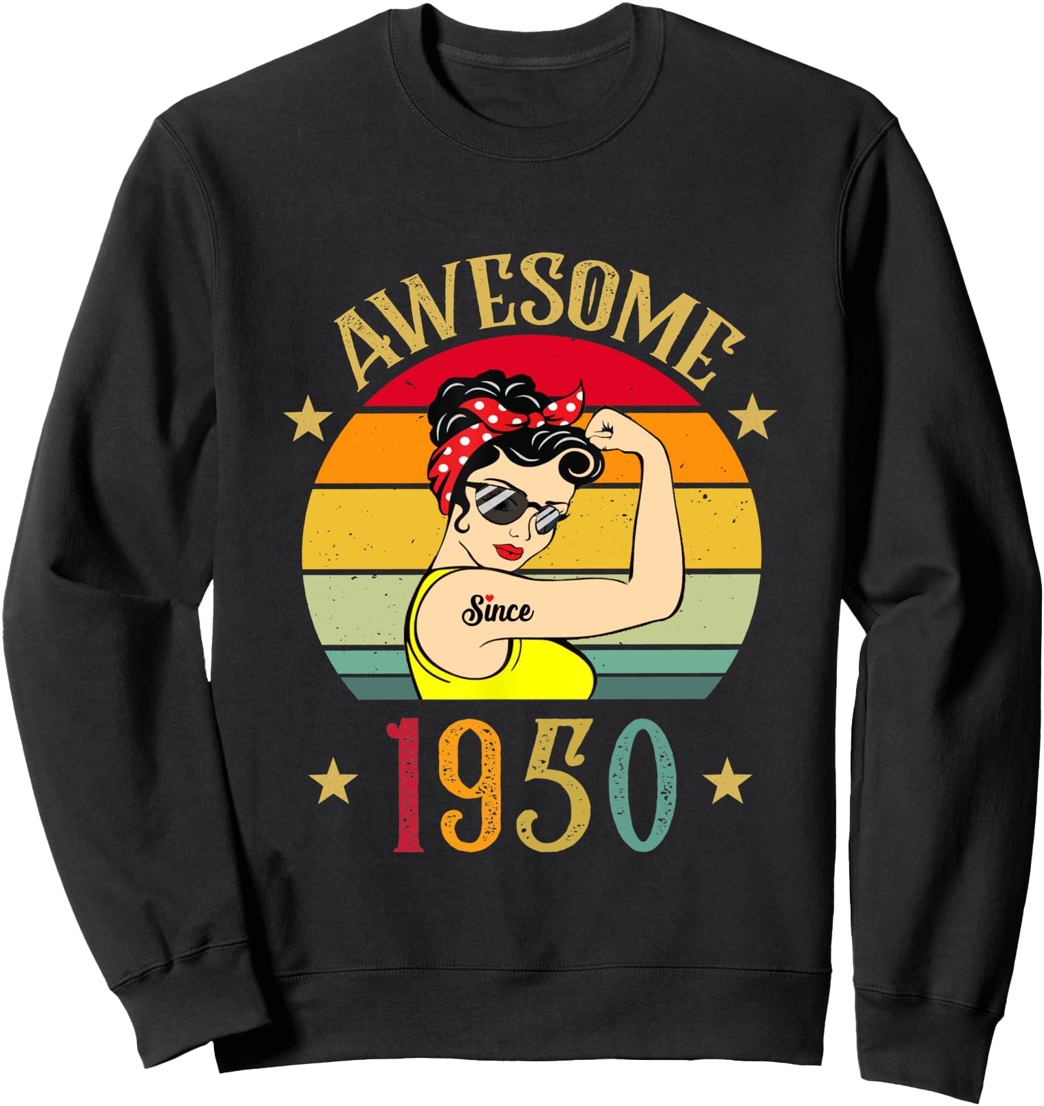 Vintage 1950 Birthday Women 74 Years Old Funny Vintage 1950 Sweatshirt