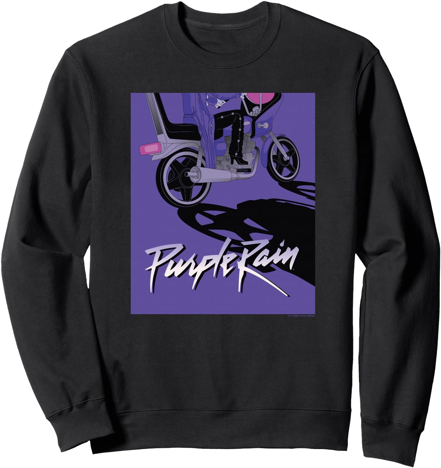 WB100 Purple Rain Prince Motorcycle Album Cover Sketch Sweatshirt