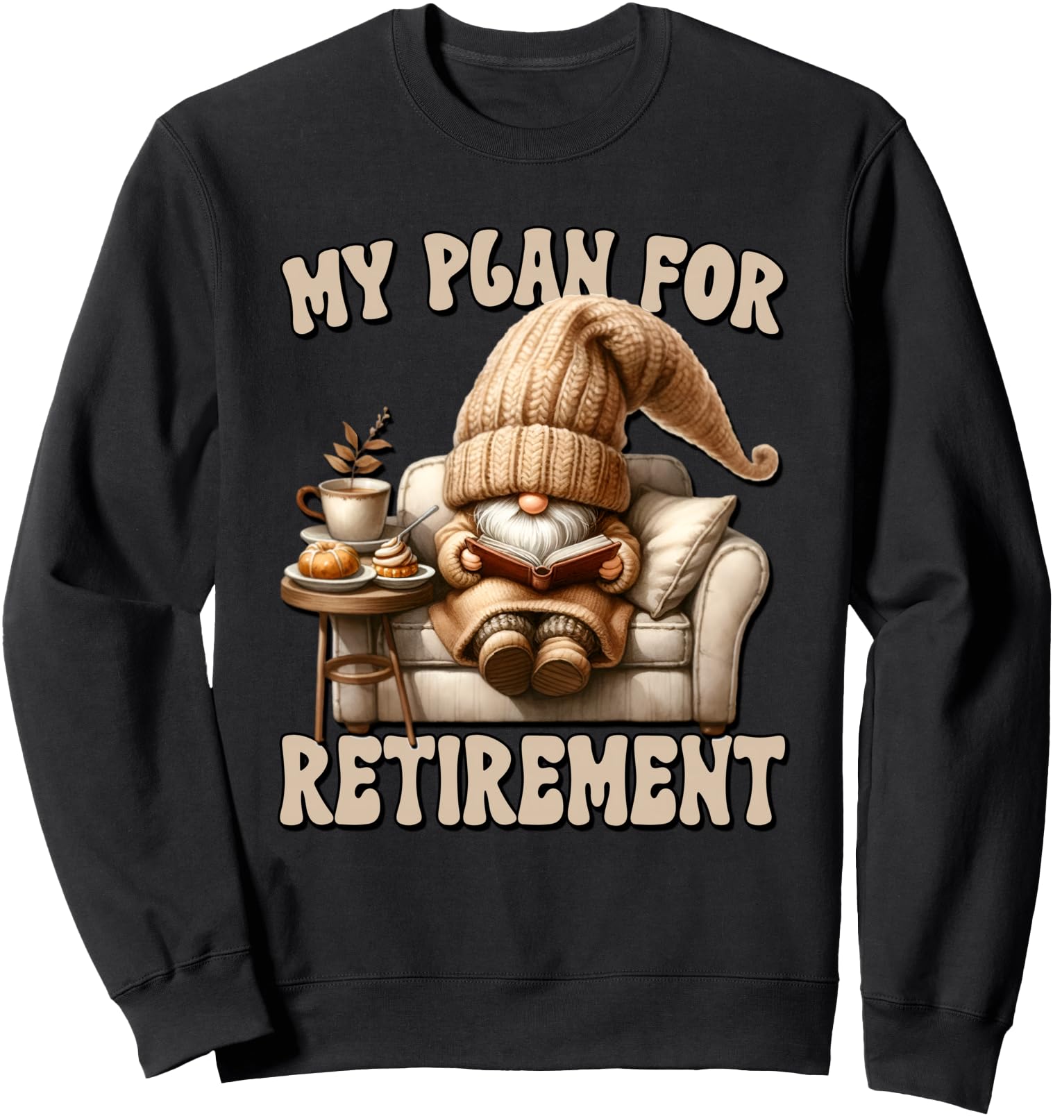 Funny Retirement Book Reading Gnome For Women And Librarians Sweatshirt