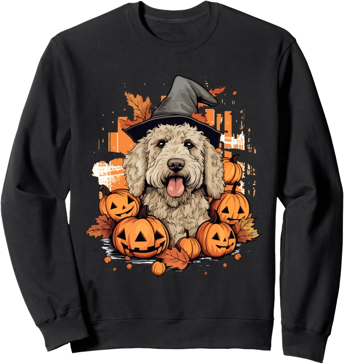 Goldendoodle Halloween Cute and Spooky Doodle Dog Sweatshirt
