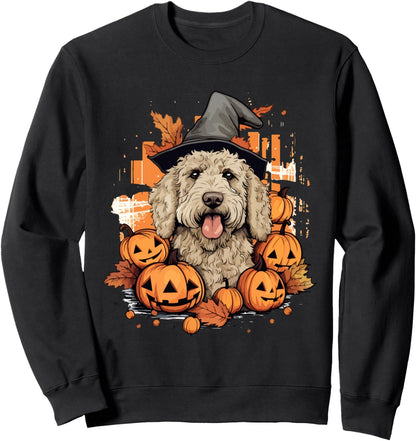 Goldendoodle Halloween Cute and Spooky Doodle Dog Sweatshirt