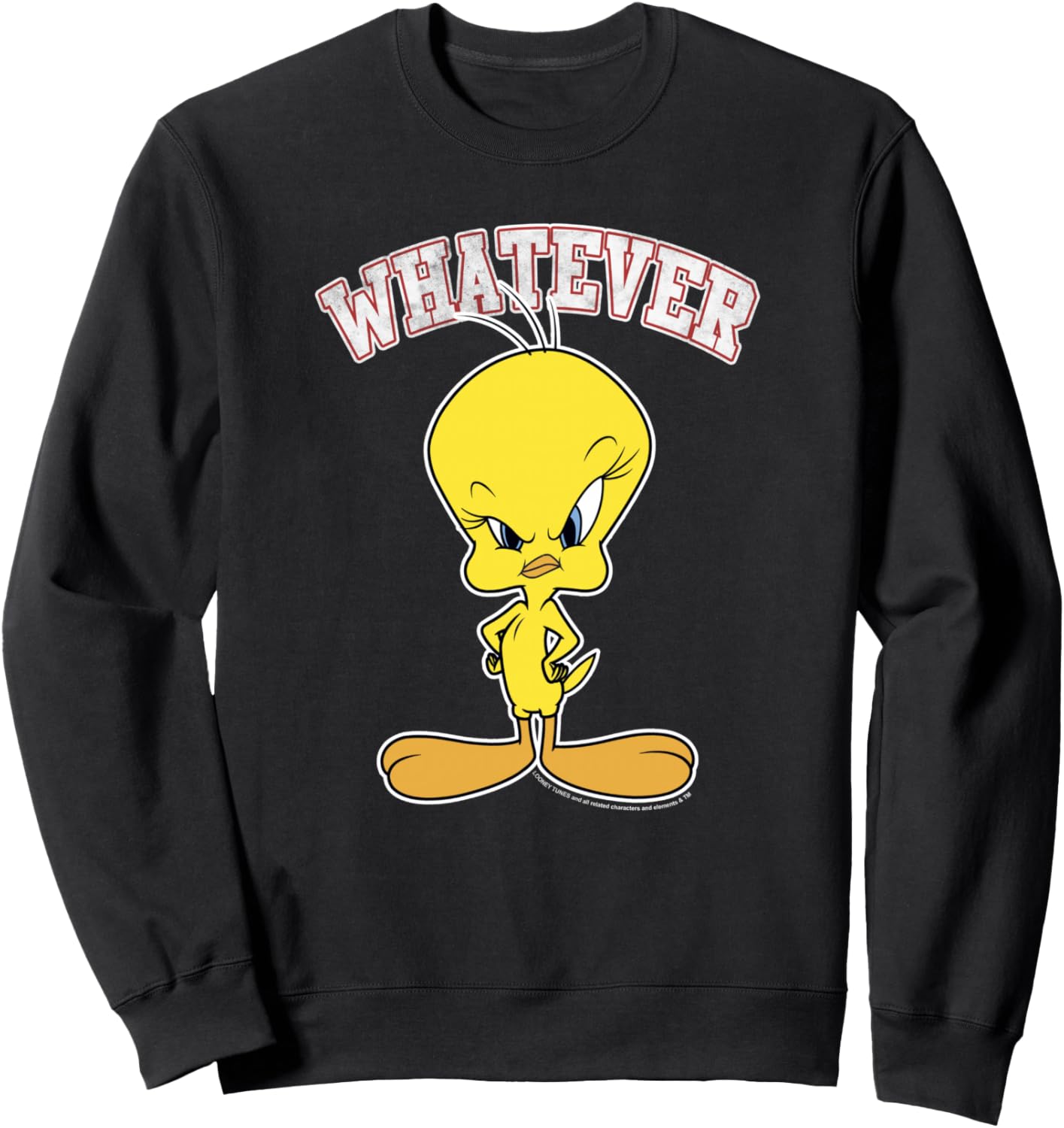 Looney Tunes Tweety Whatever Mad Face Sweatshirt