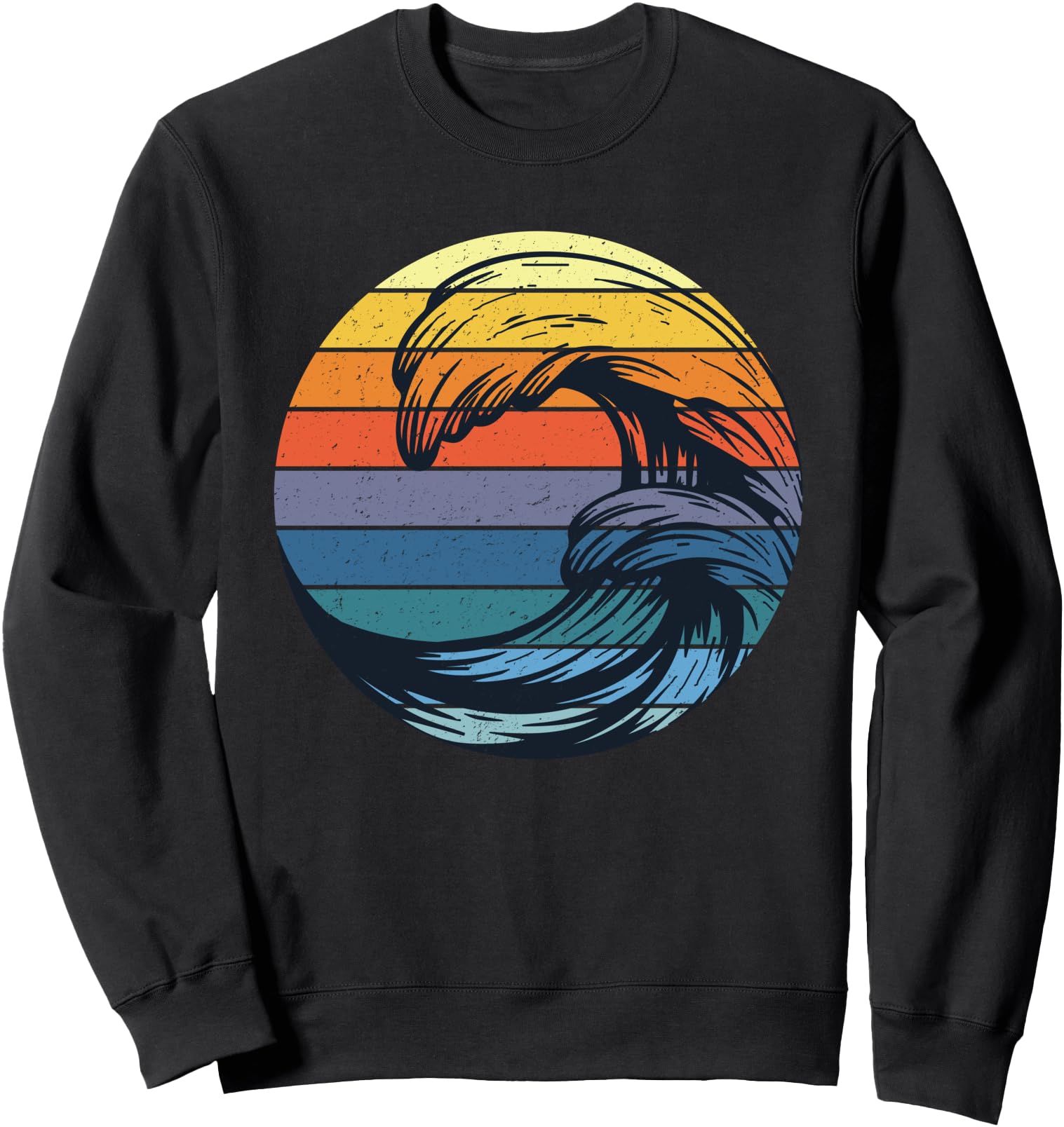 Kanagawa The Great Wave Japanese Retro Vintage Design Sweatshirt