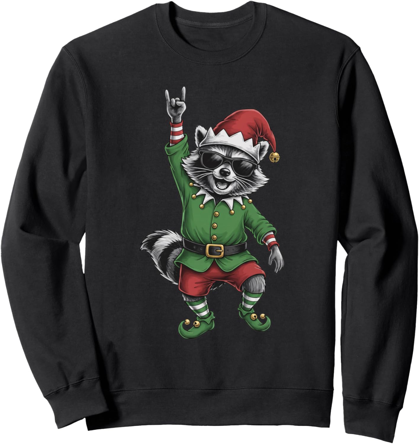Cute Raccoon Christmas Funny Racoon Sweatshirt