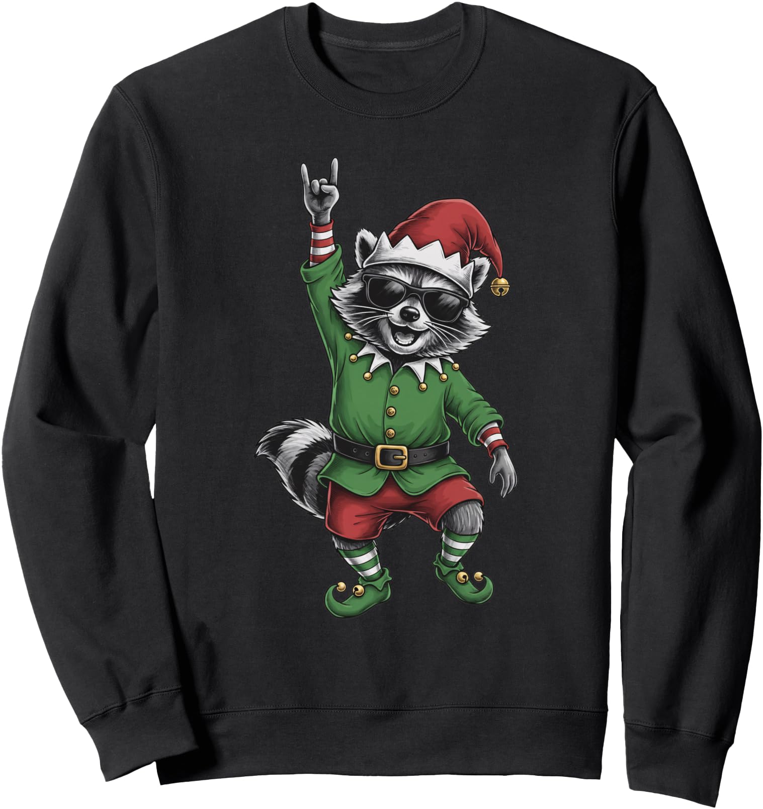 Cute Raccoon Christmas Funny Racoon Sweatshirt