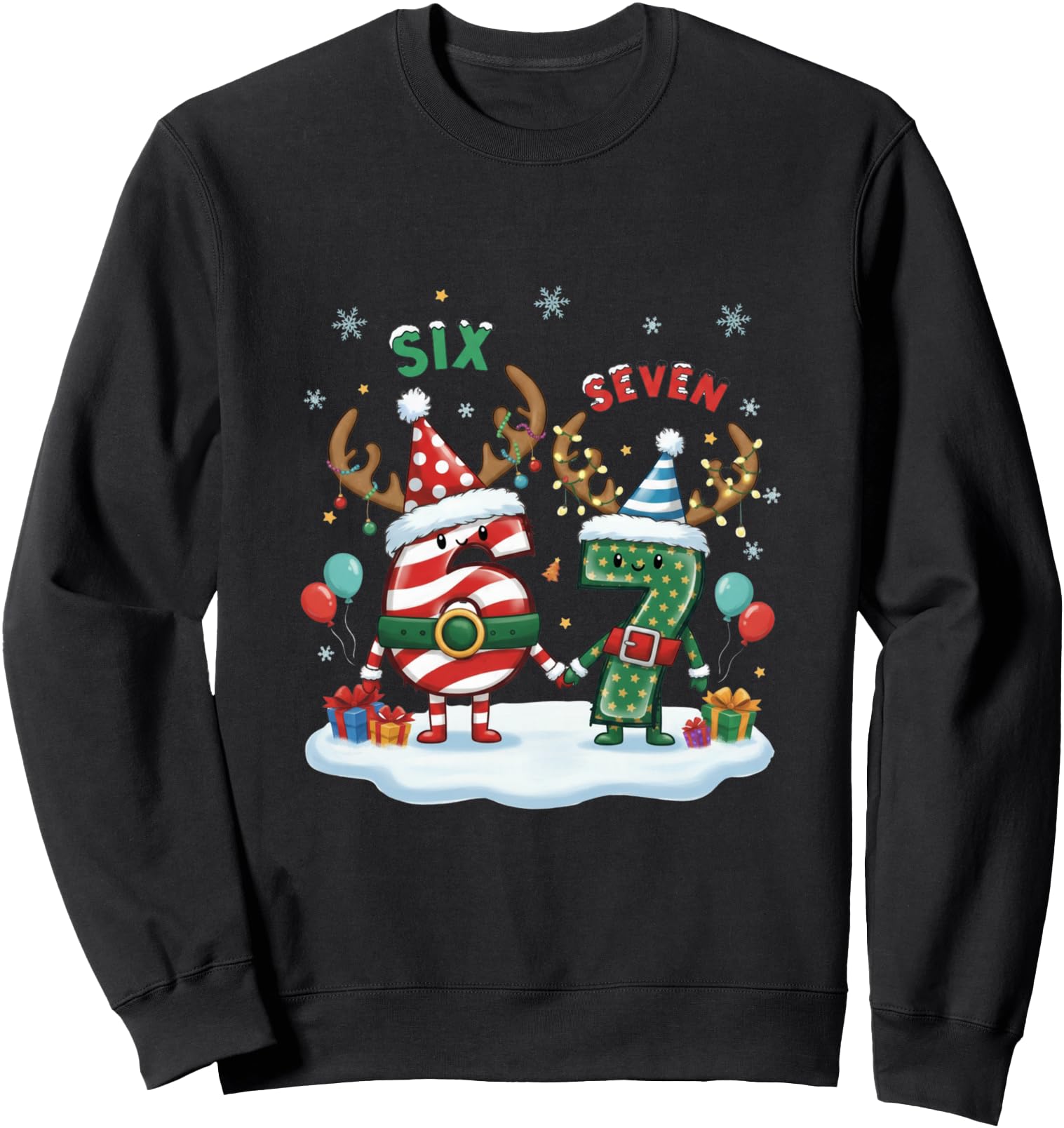 67 Meme Christmas Six Seven Funny Xmas Boys Girls Youth Sweatshirt