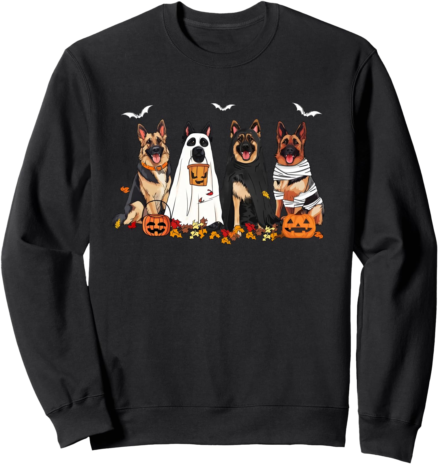 german shepherd ghost halloween Sweatshirt