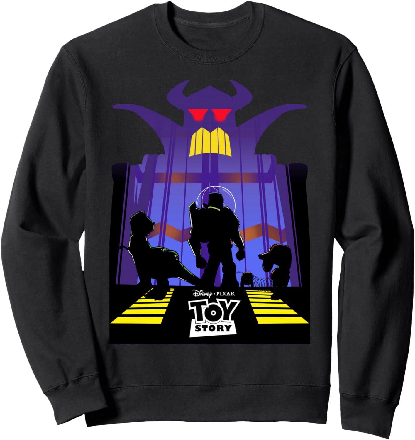 Disney Pixar Toy Story Zurg Frame Buzz Silhouette Logo Sweatshirt