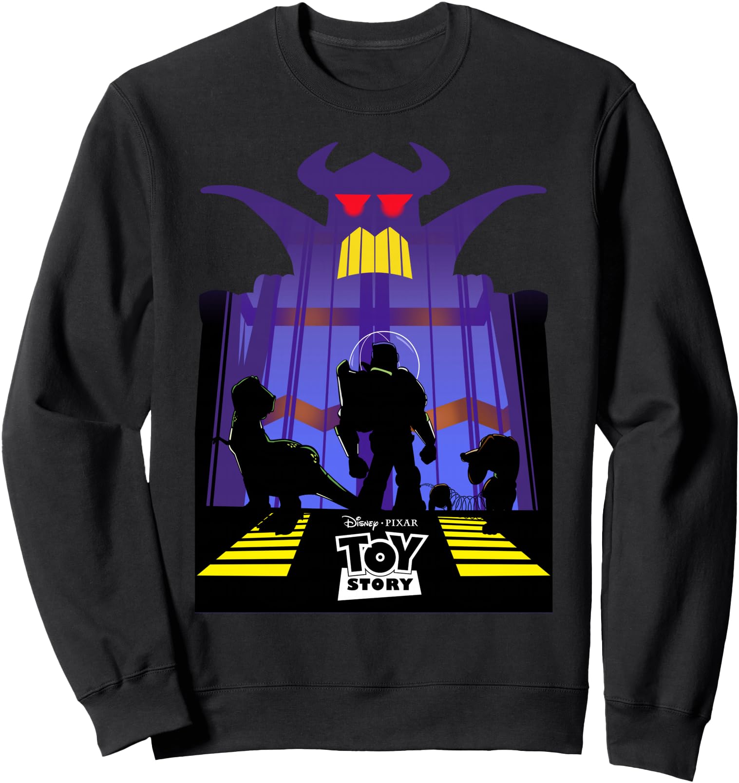 Disney Pixar Toy Story Zurg Frame Buzz Silhouette Logo Sweatshirt