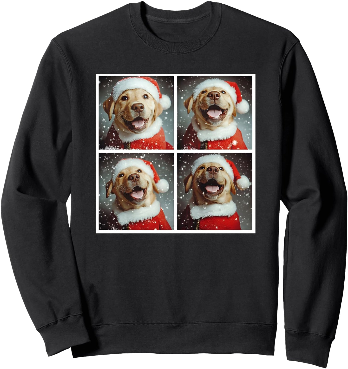 Yellow Labrador With Santa Hat Yellow Lab Puppy Christmas Sweatshirt