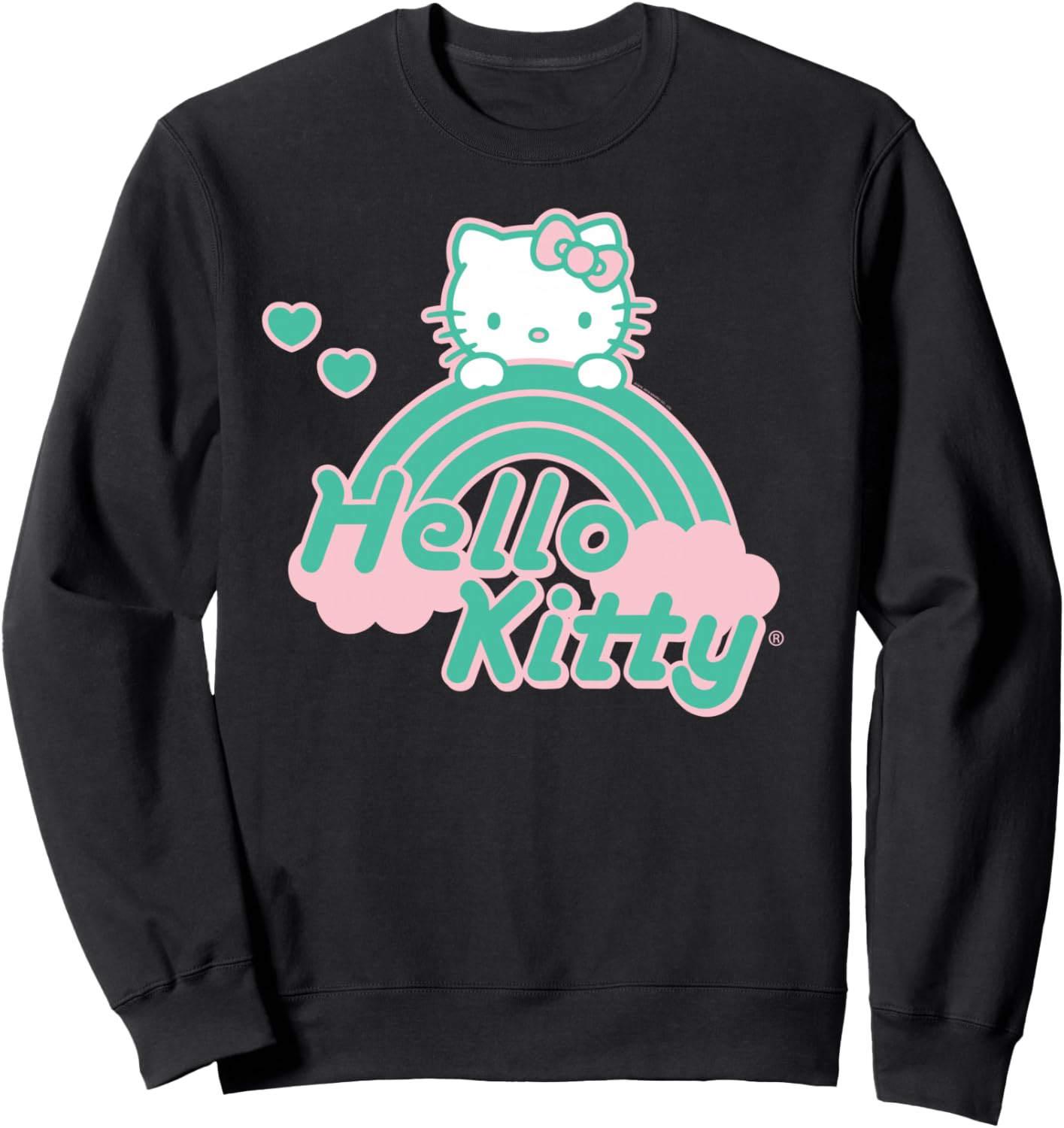 Hello Kitty Green Pink Rainbow Sweatshirt