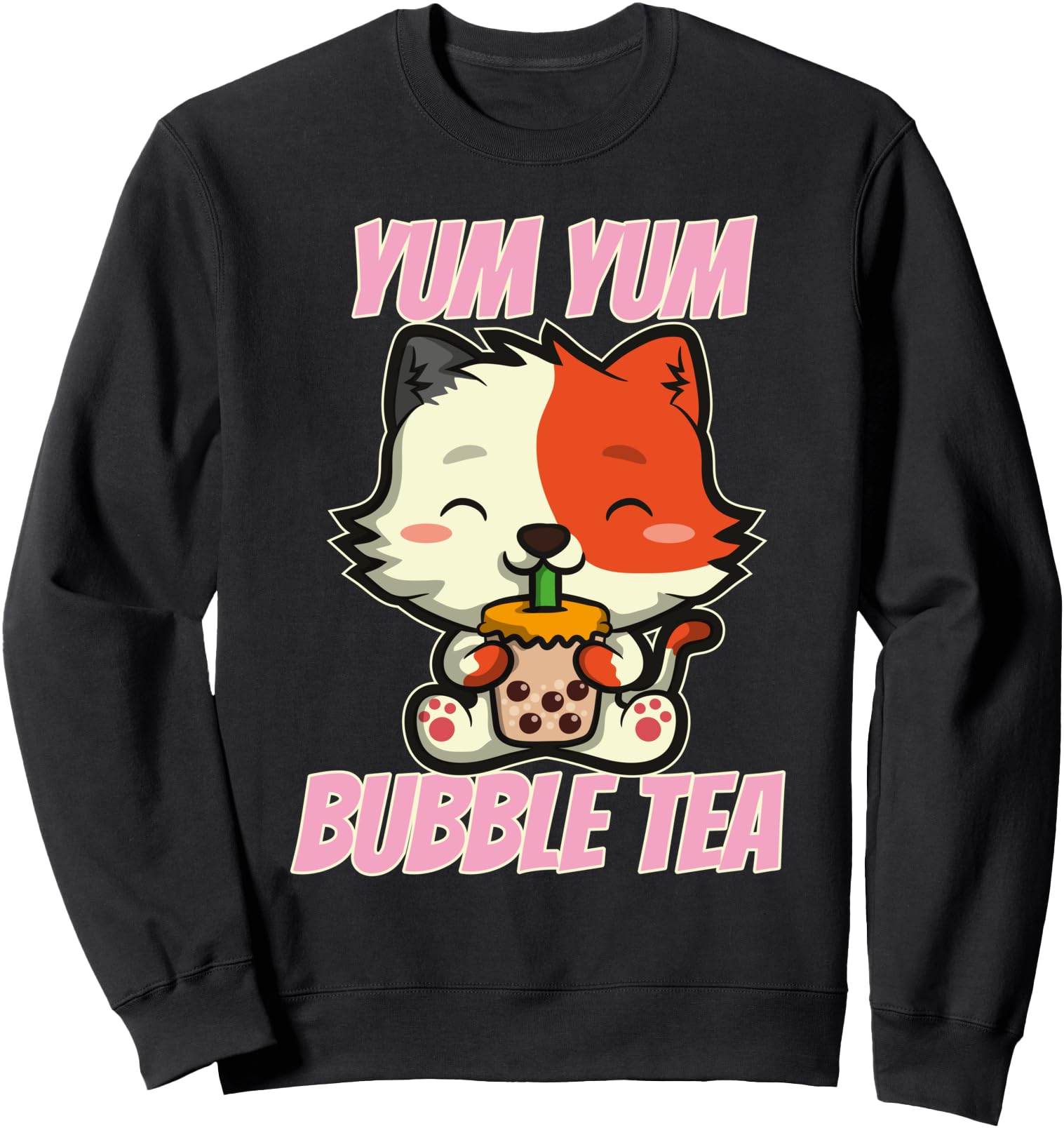 Japanese Anime Kawaii Boba Bubble Tea Sweatshirt