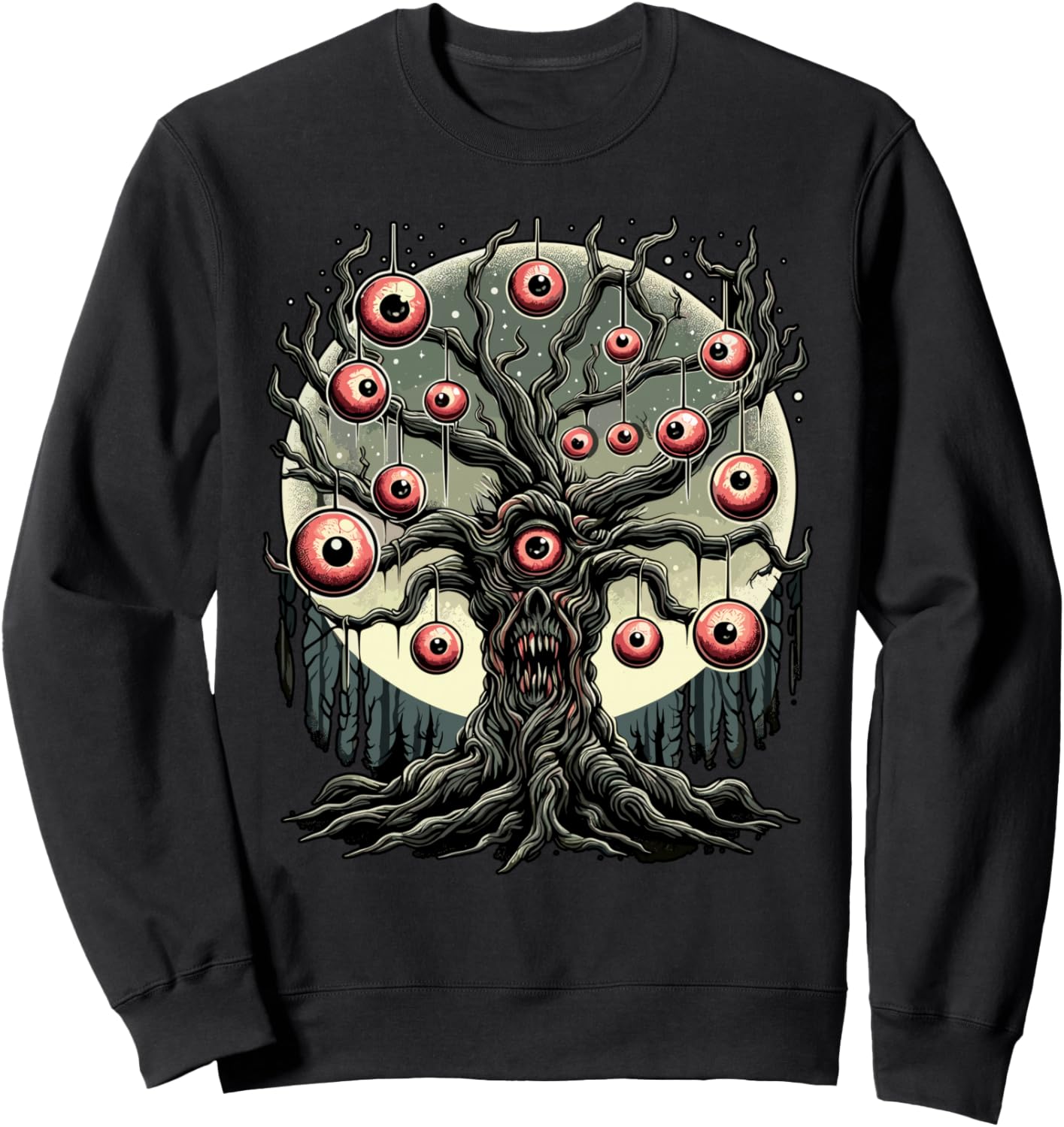 Creepy Eyeball Tree Horror Sweatshirt