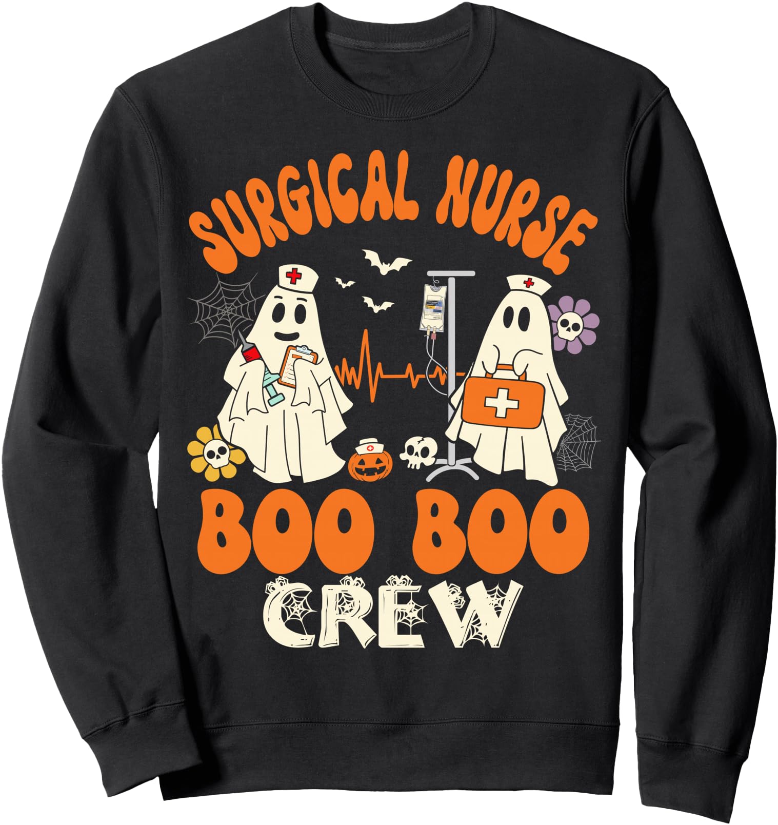 Surgical Boo Crew Surgery Nurse Halloween Ghost Costume Sweatshirt
