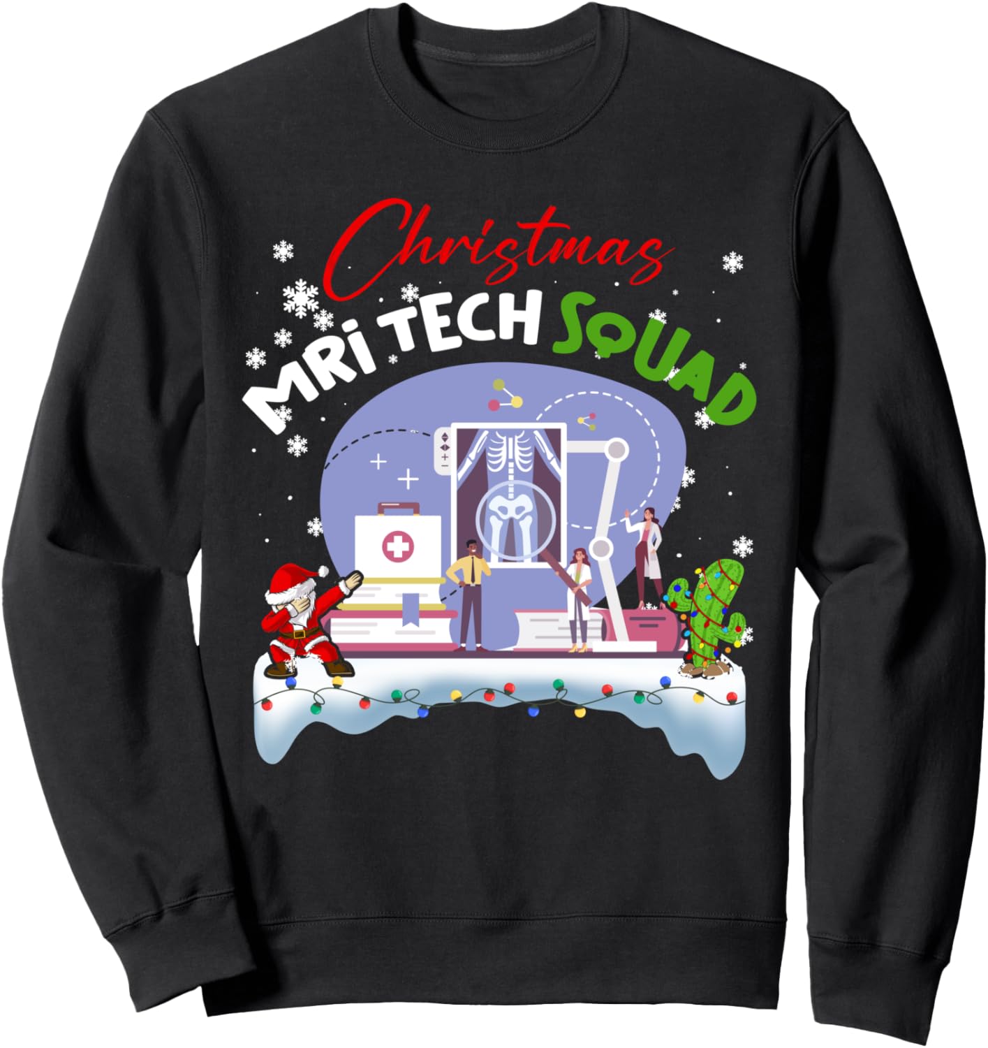 MRI Tech Squad Medical Crew Christmas 2024 Costume Pajama Sweatshirt