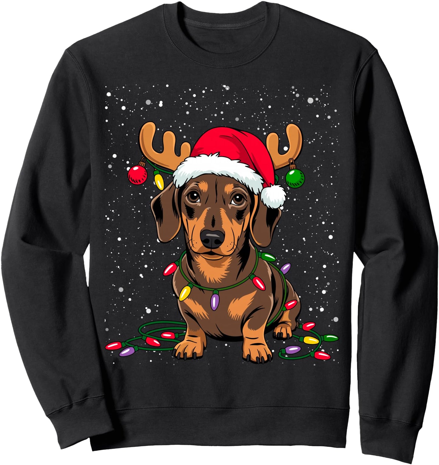 Christmas Dachshund Wiener Dog Xmas Women Men Sweatshirt