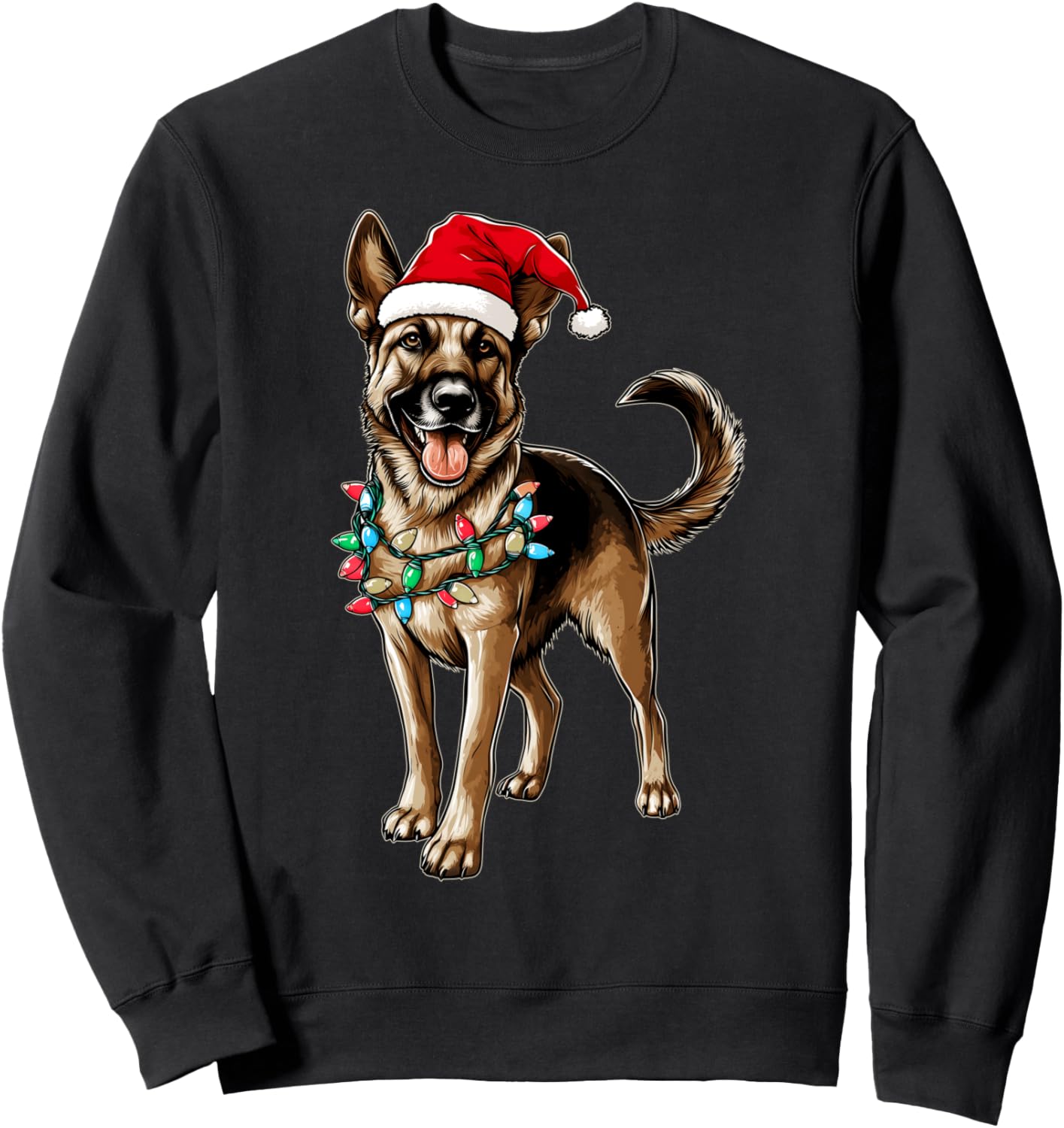 German Shepherd Dog Christmas Hat Xmas Sweatshirt
