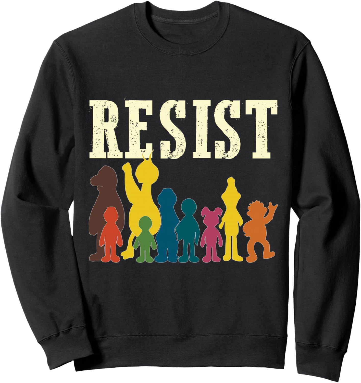 Save Resist Political Protest Rainbow Character Colours Sweatshirt