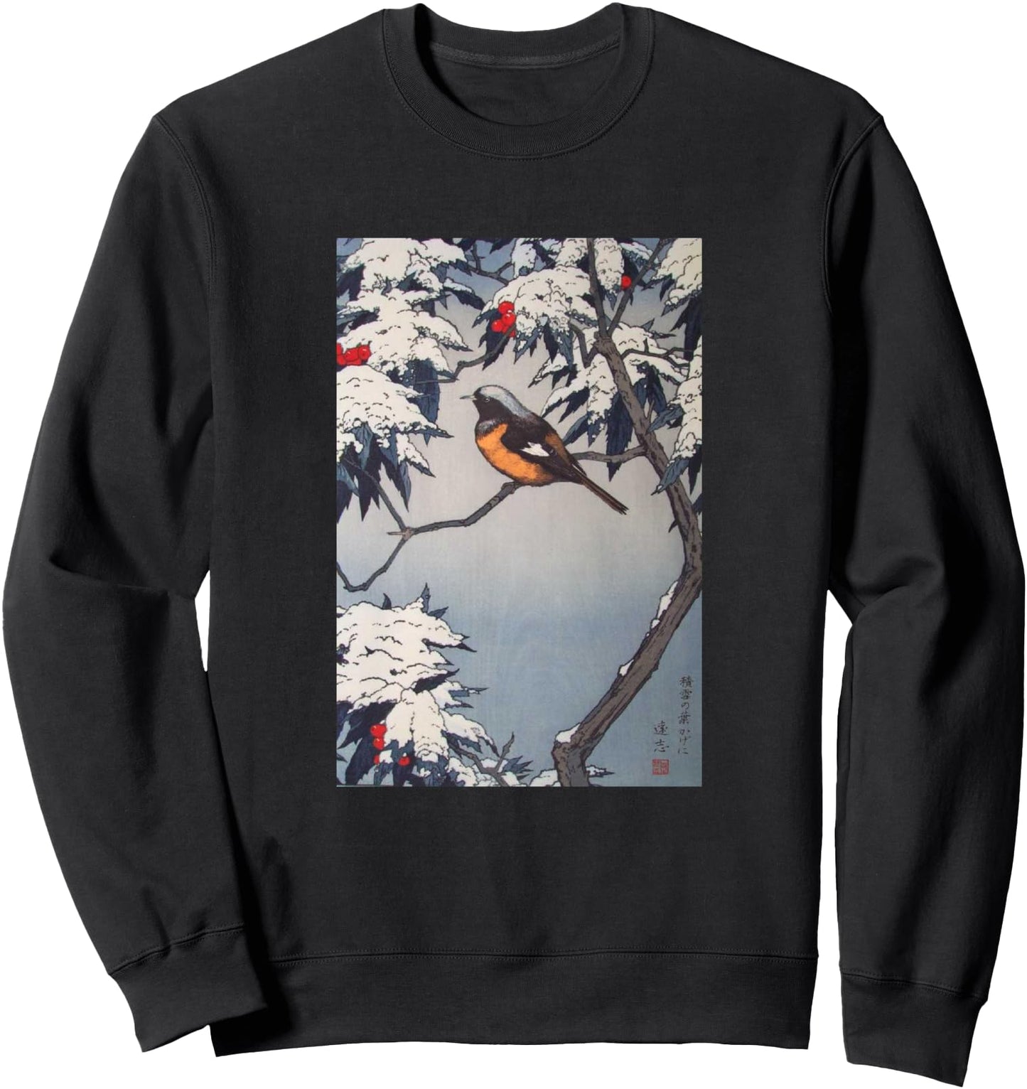 Vintage Woodblock Tee Japanese Graphical Art Sweatshirt