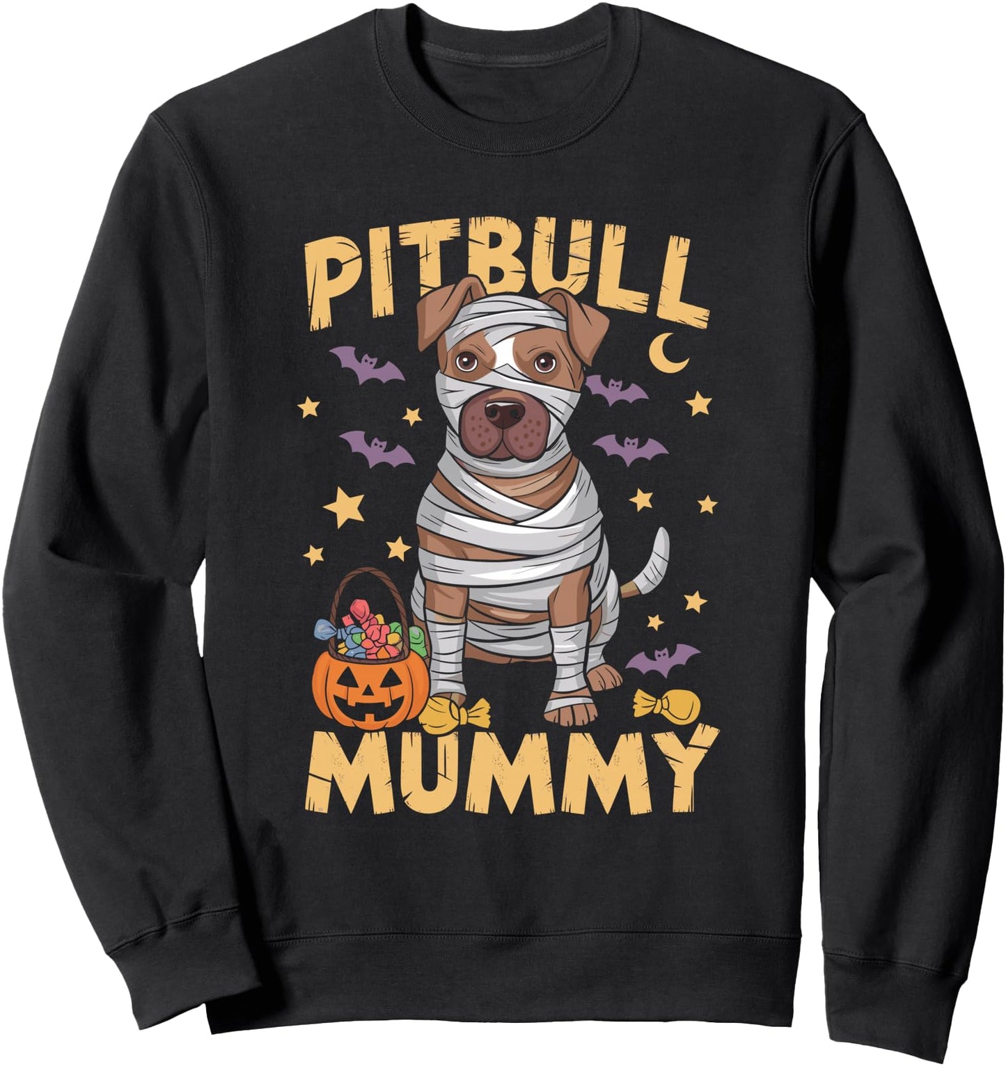 Halloween Costume Pitbull Lover Mummy Dog Owner Sweatshirt