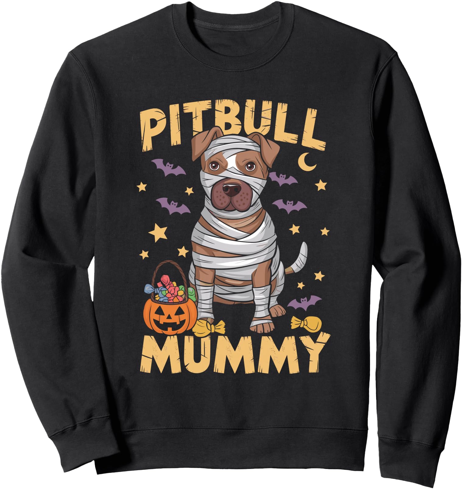 Halloween Costume Pitbull Lover Mummy Dog Owner Sweatshirt