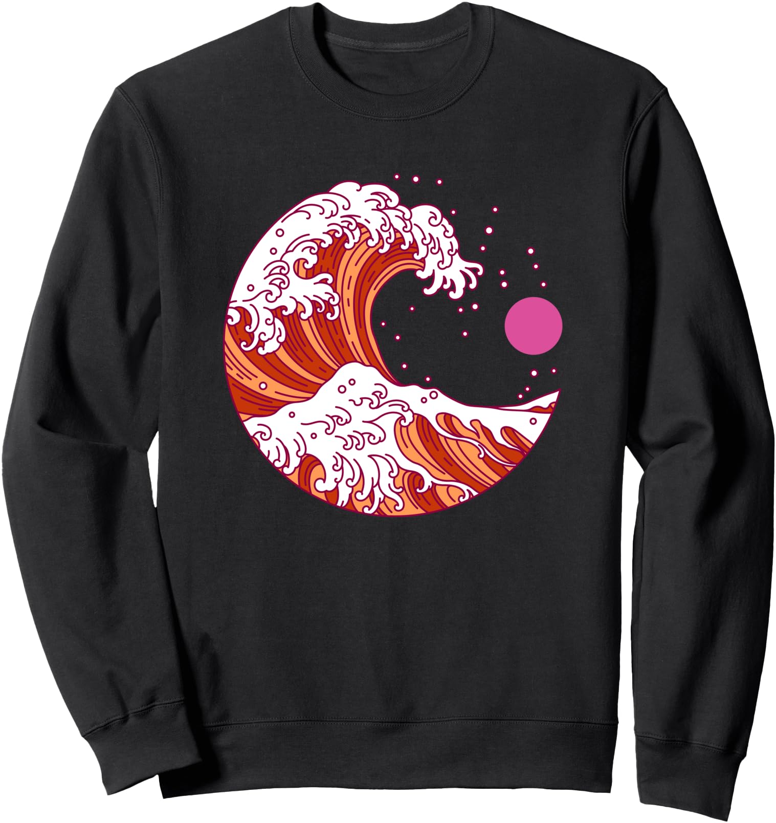 Lesbian Pride, LGBTQ Japanese Wave, Subtle LGBT Femme Gift Sweatshirt