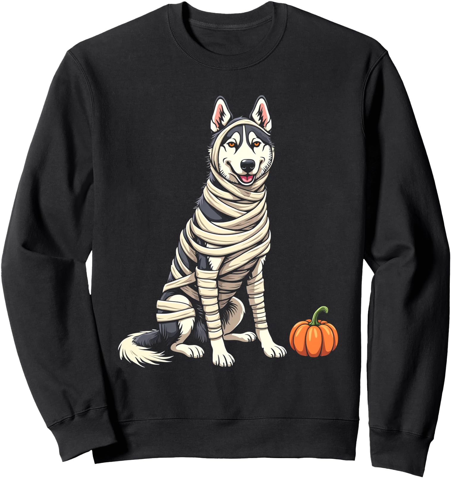 Cute Mummy Husky Funny Dog Lover Halloween Sweatshirt