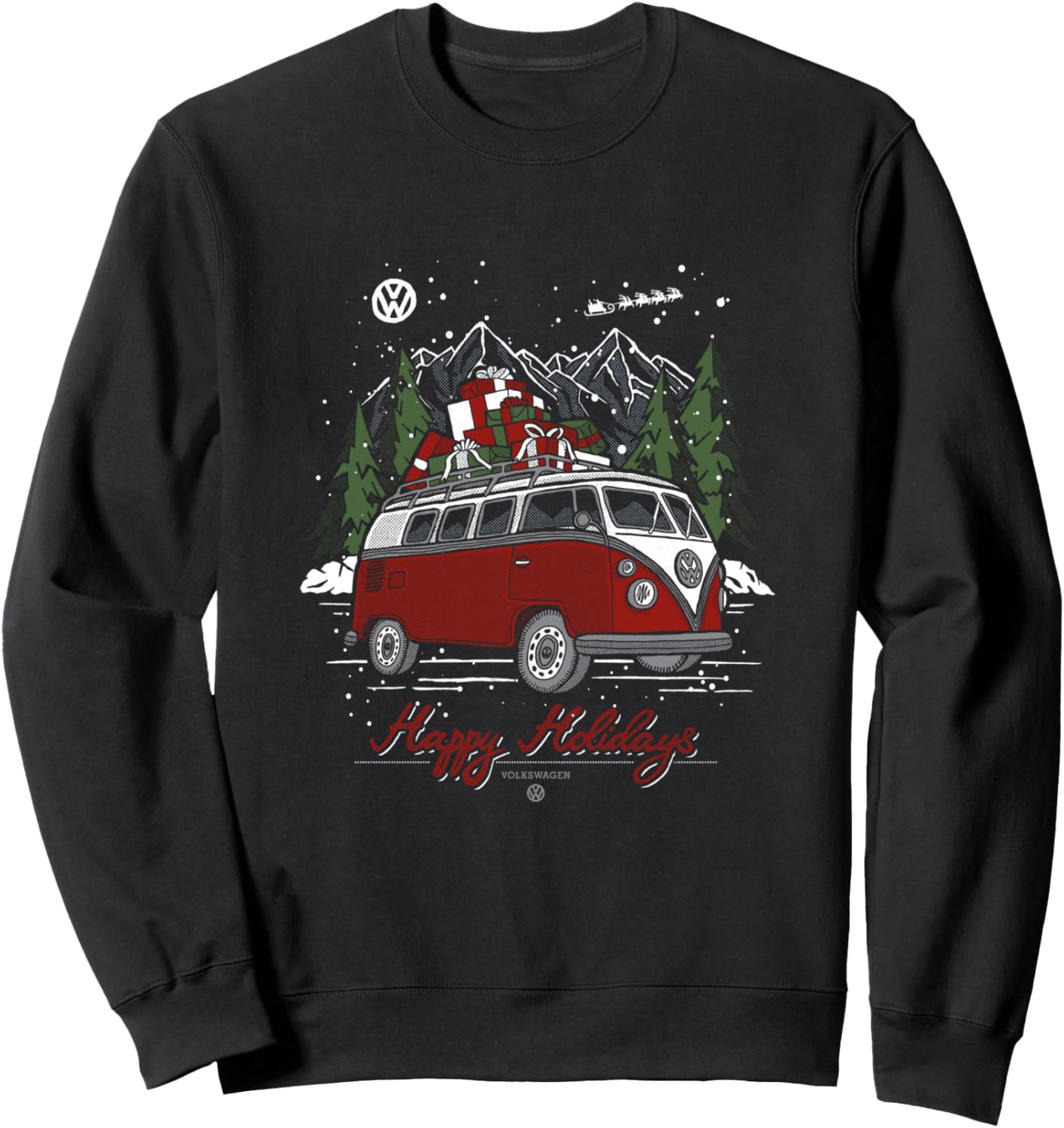 Volkswagen Christmas Happy Holidays Camper Sweatshirt
