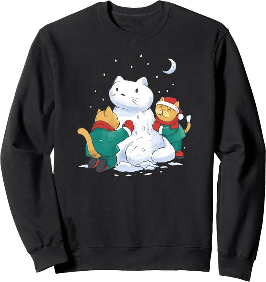 Cat Snowman - Funny Christmas Sweatshirt
