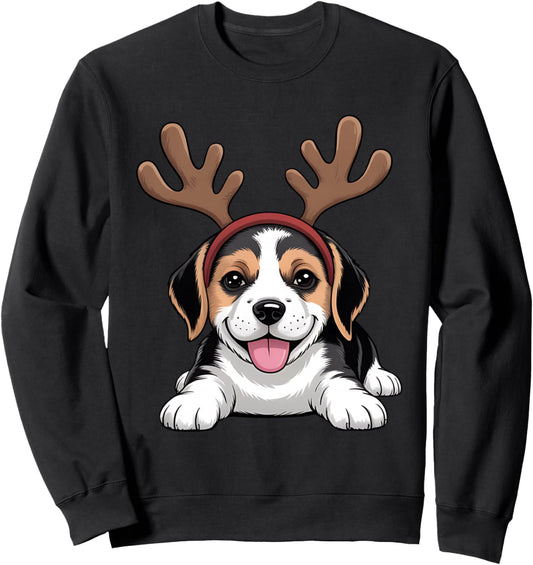 Christmas Beagle Dog Reindeer Funny Xmas Dogs Owner Sweatshirt