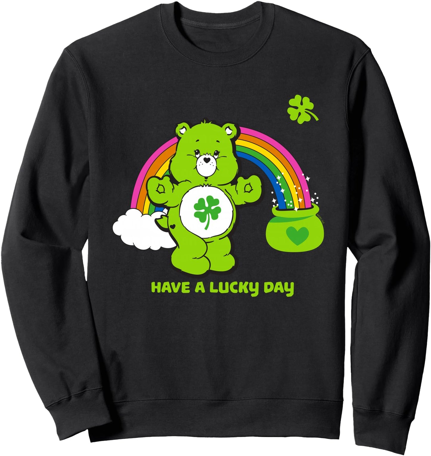 Care Bears Have a Lucky Day St. Patrick's Rainbow Cartoon Sweatshirt