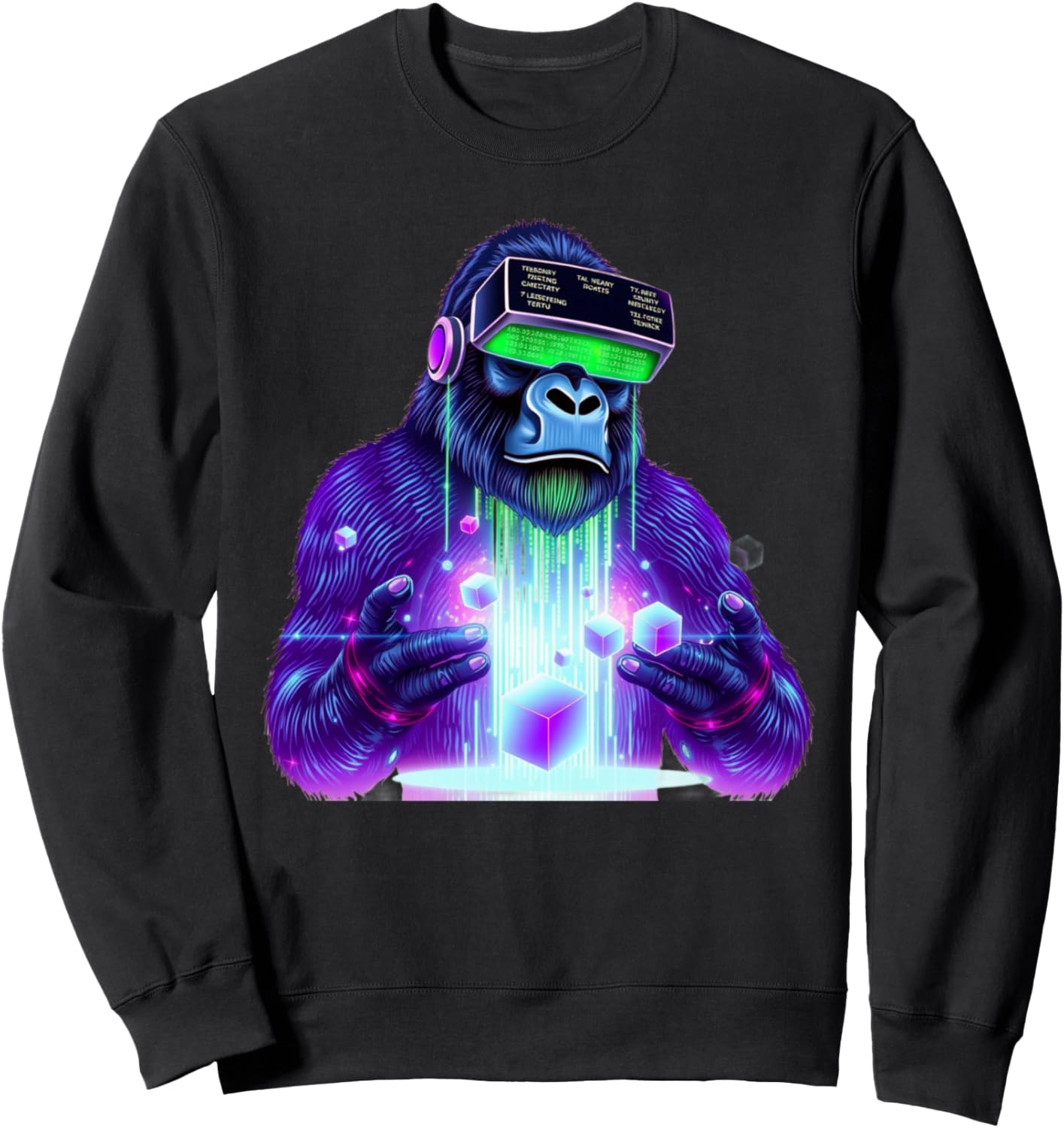 Gorilla VR Gamer Playing Tag Boys Funny Adult Gorilla VR Sweatshirt