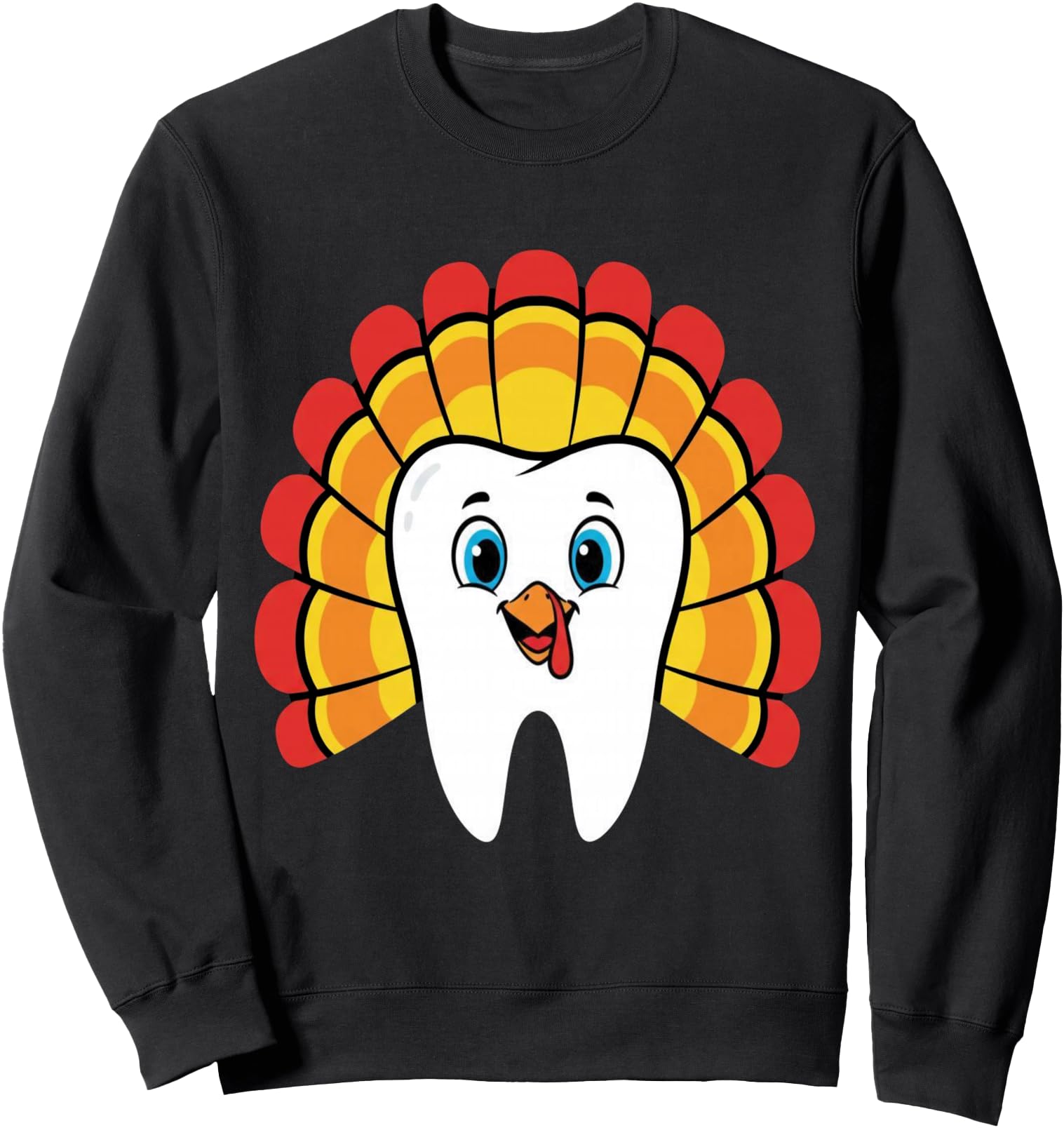 RDH Fall Dental Thanksgiving Dentist Turkey Tooth Hygienist Sweatshirt