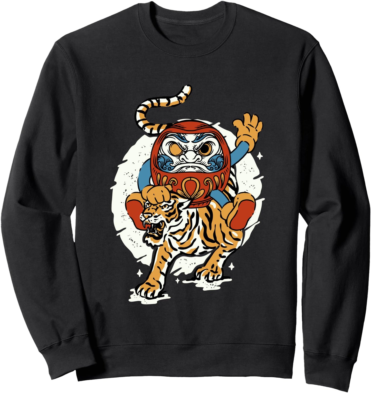 Japanese Tiger Lucky Daruma Doll Japanese Traditional Sweatshirt
