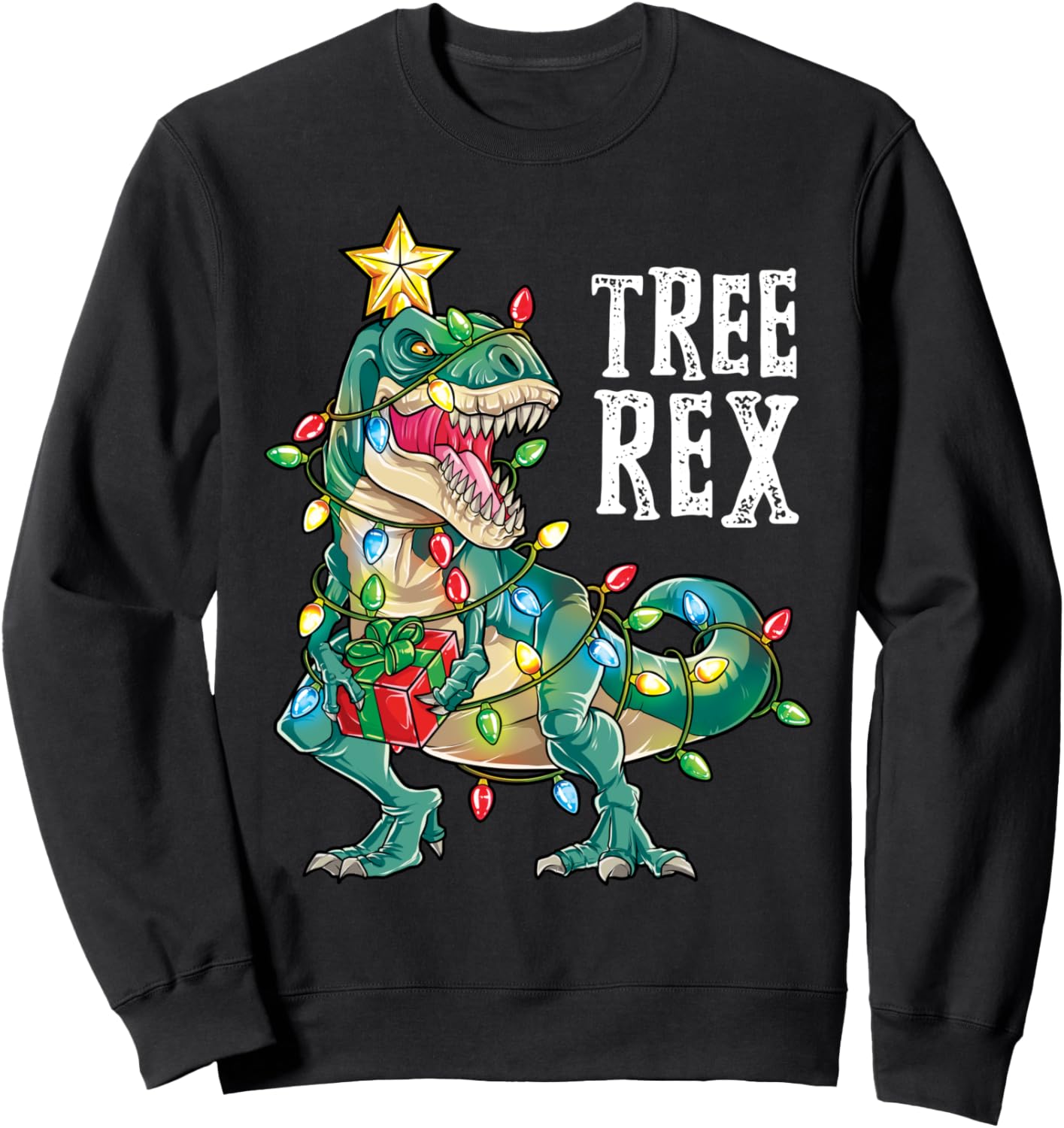 Christmas Dinosaur Tree Rex Pajamas Men Boys Kids Xmas Gifts Sweatshirt