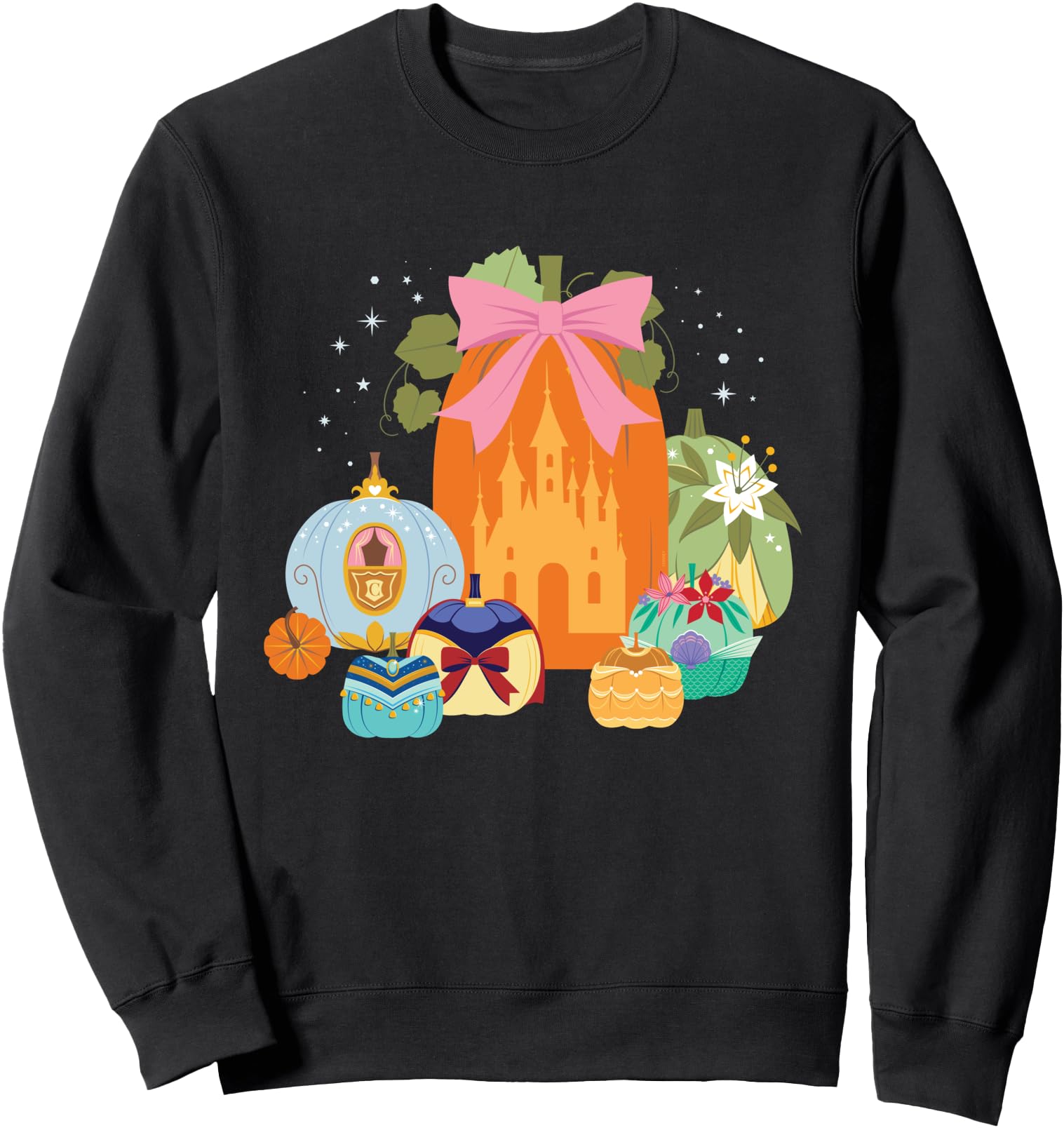 Disney Princess Pumpkins Fall Princesses and Pumpkin Castle Sweatshirt