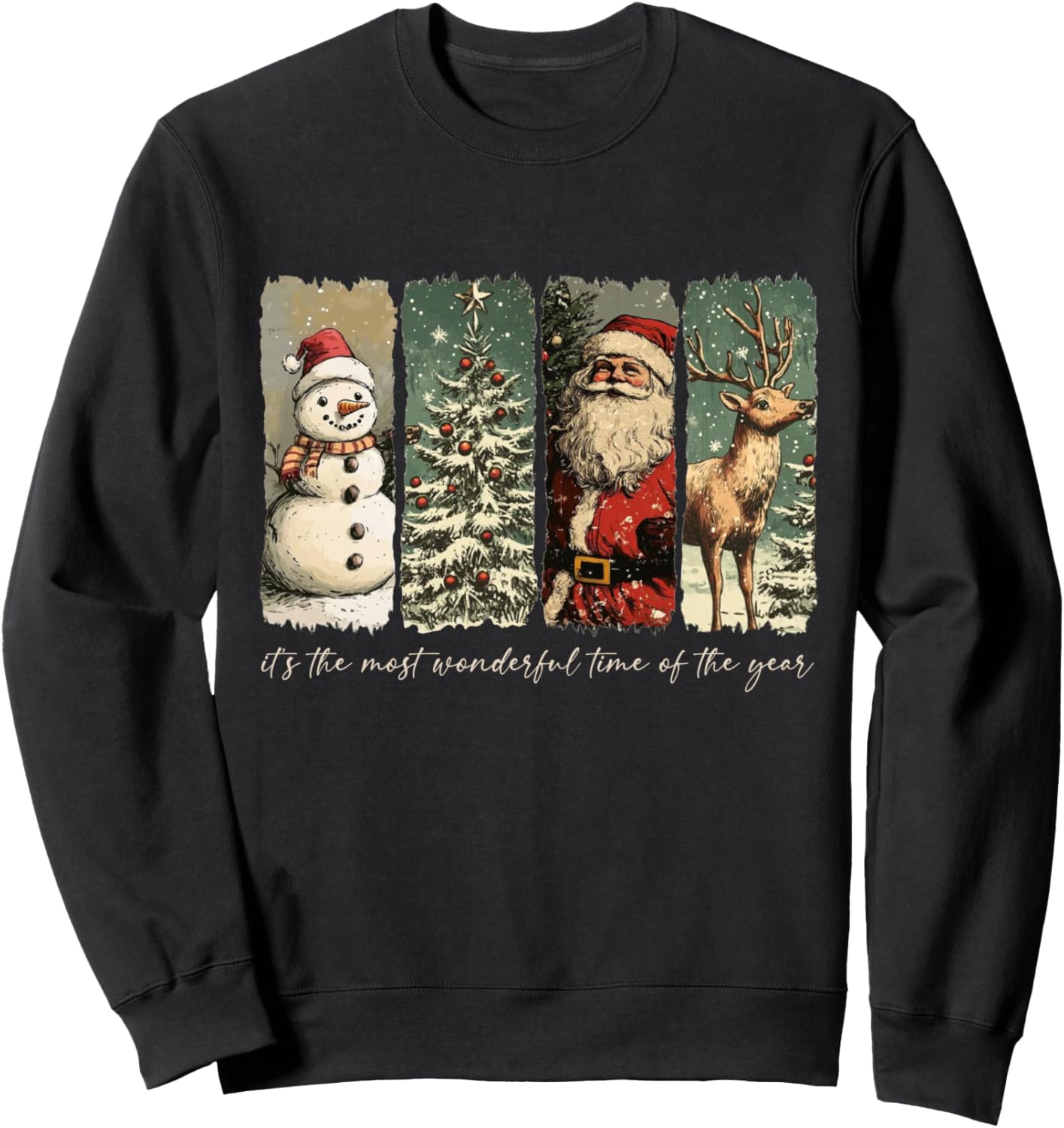 It's The Most Wonderful Time Of The Year Vintage Santa Xmas Sweatshirt