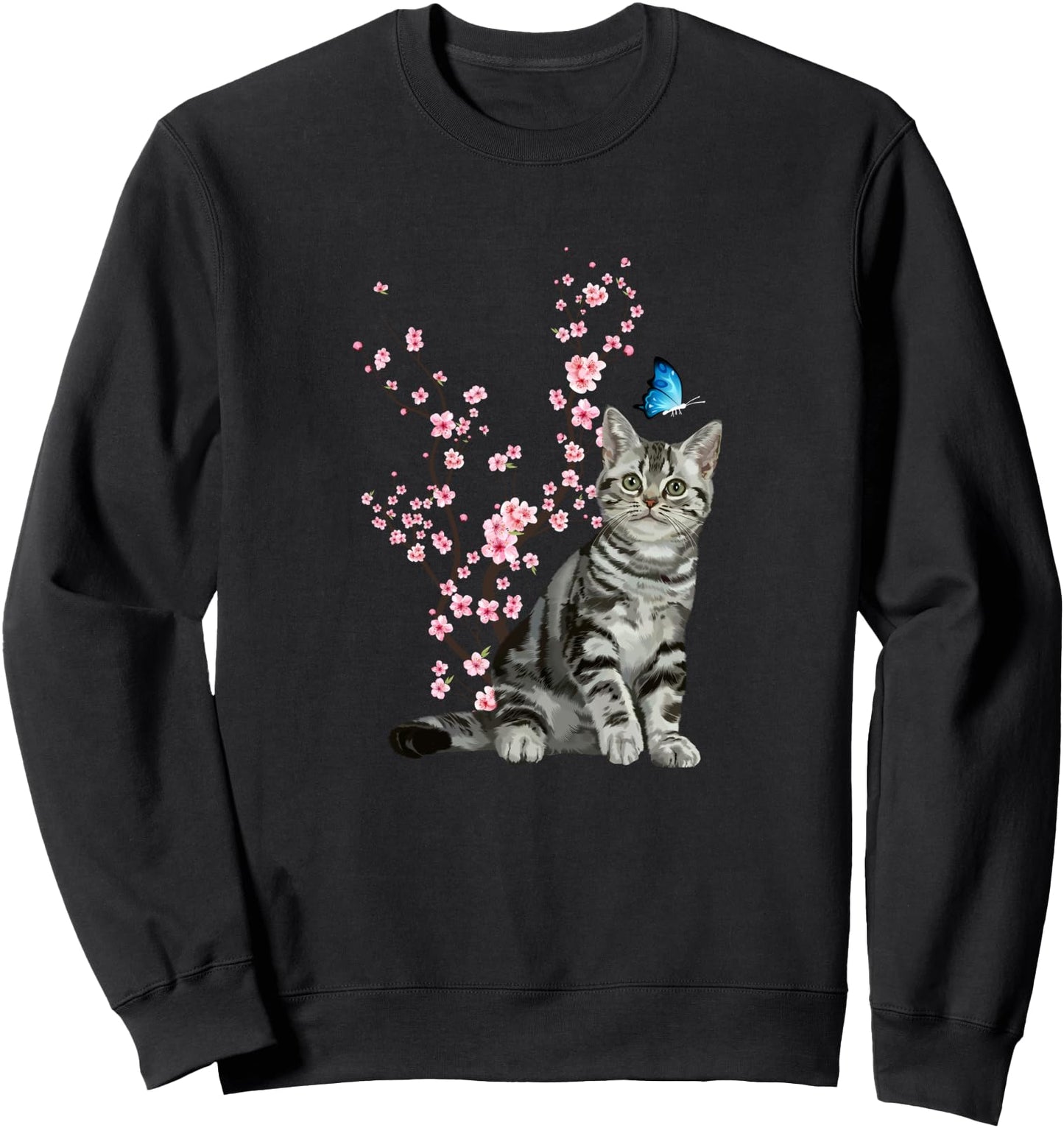 Japan Sakura Cherry Blossom Cat Japanese Sweatshirt